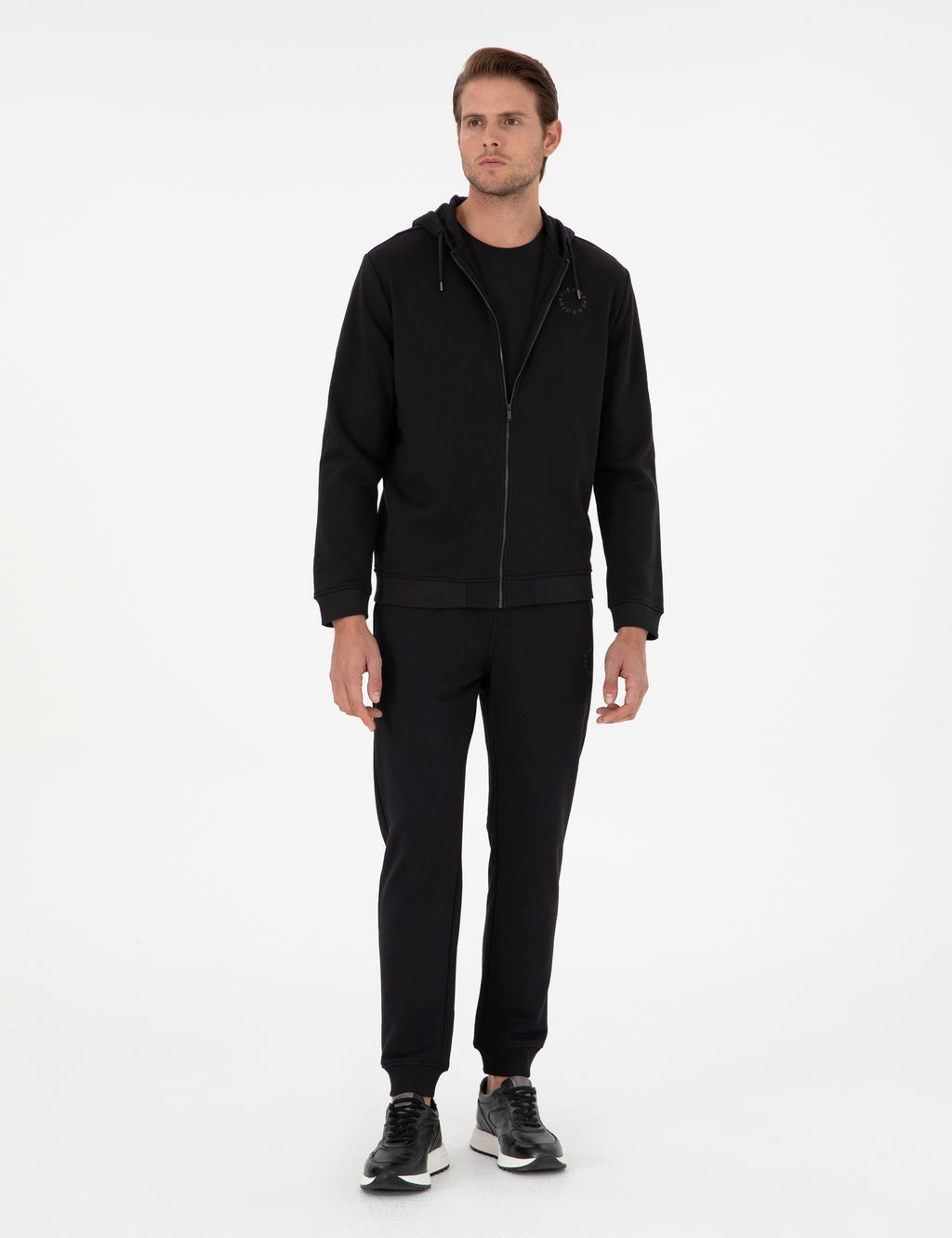 Siyah Slim Fit 3 _plik Pa_as_ Lastikli E_ofman Alt_