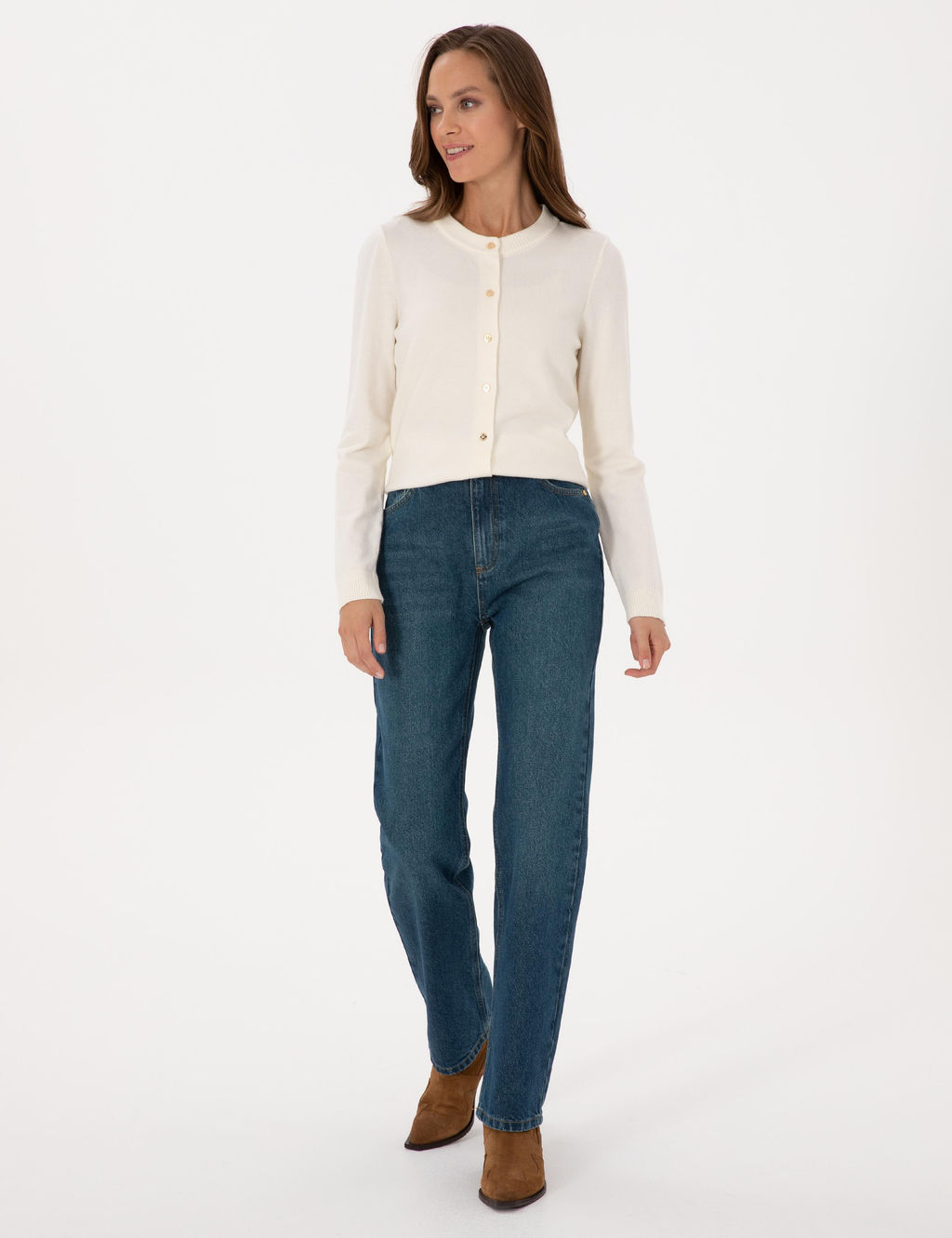 Ekru Slim Fit Triko H_rka - Pierre cardin фото 4