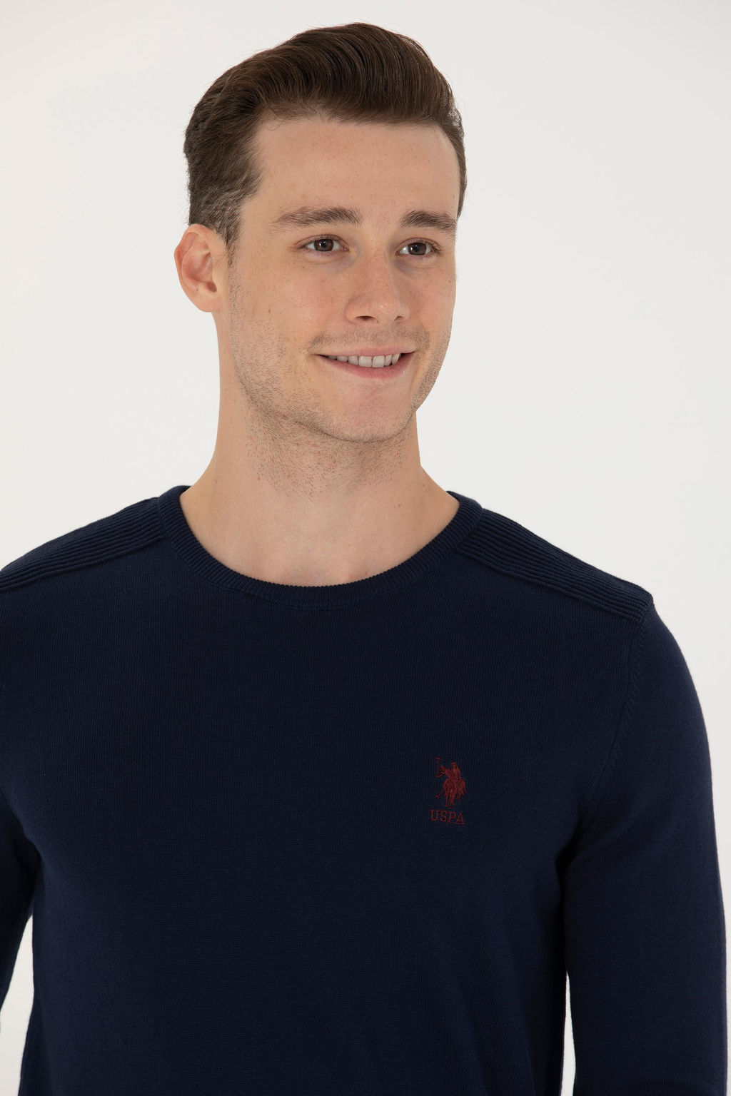 U. S. Polo Assn / Мужской темно-синий базовый свитер - U.s. polo assn фото 16