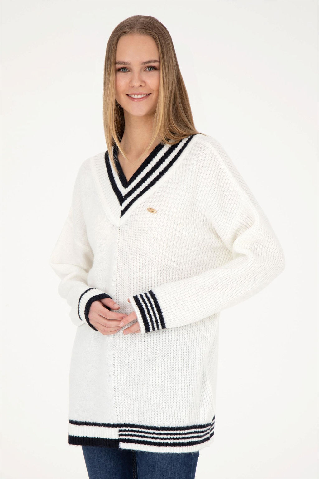 Женский кремовый свитер - U.s. polo assn фото 2