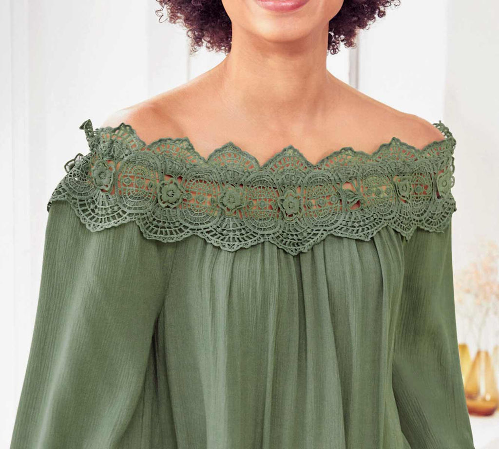 Блузка, хаки - Linea tesini фото 5