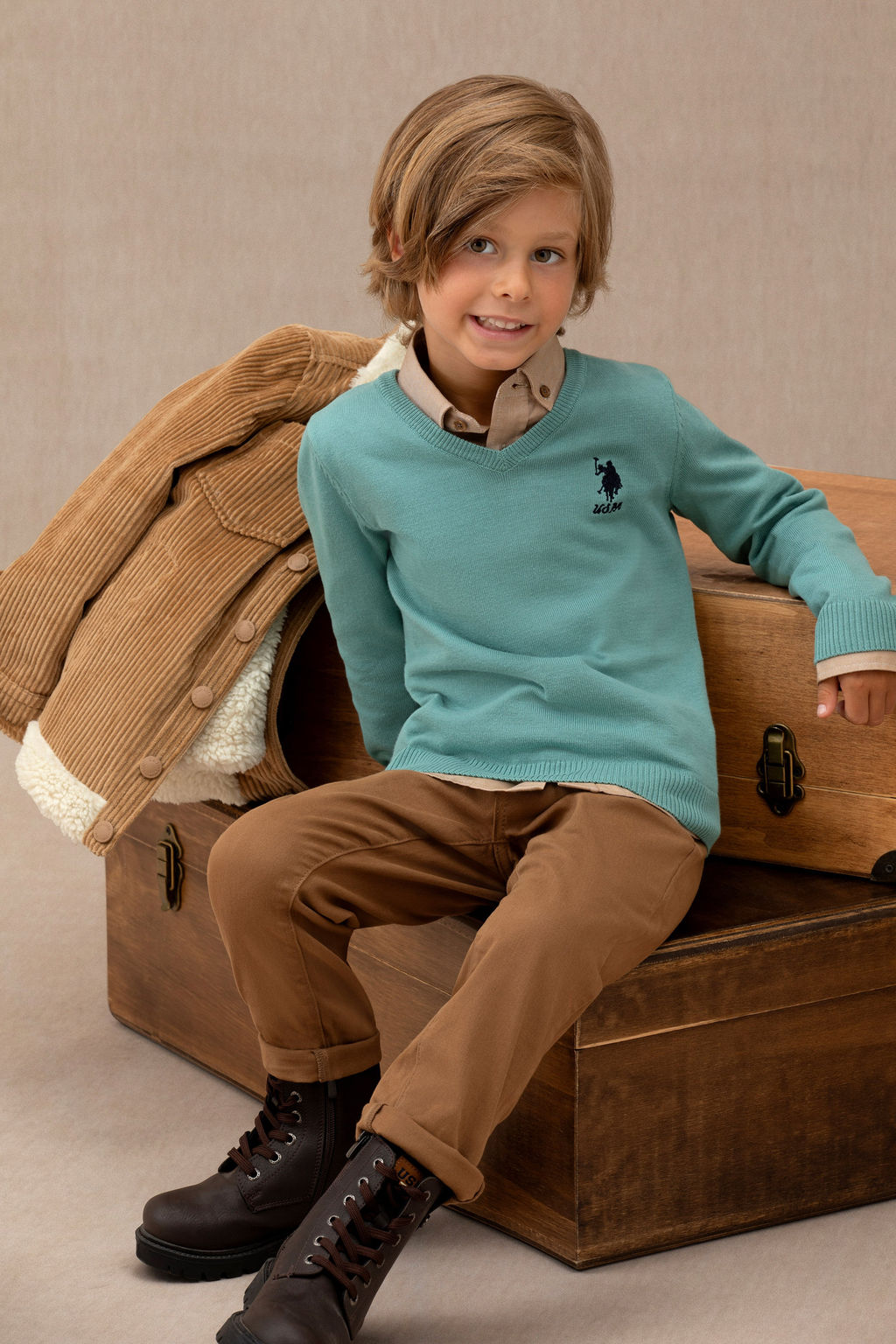U. S. Polo Assn Брюки из парусины светло-коричневого цвета для мальчика - U.s. polo assn фото 10