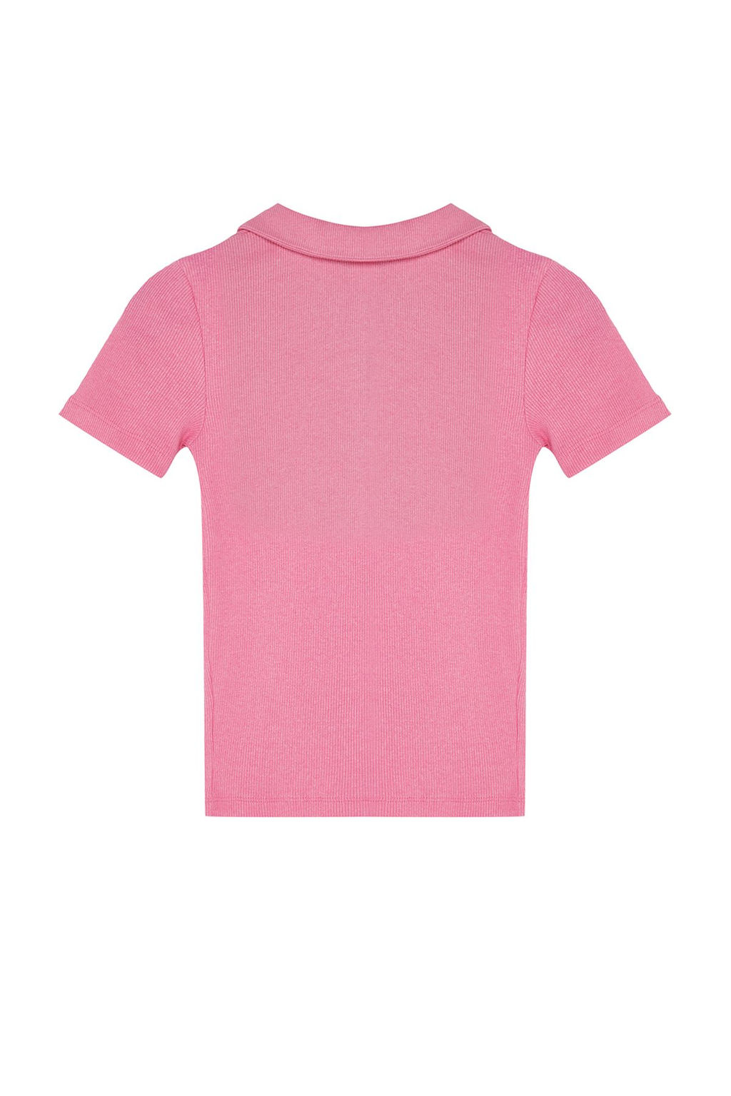 Lacivert Fermuar Detayl? Fitted/Vucuda Oturan Polo Yaka Fitilli Esnek Orme Bluz TWOSS23BZ00496 - Trendyolmilla фото 15