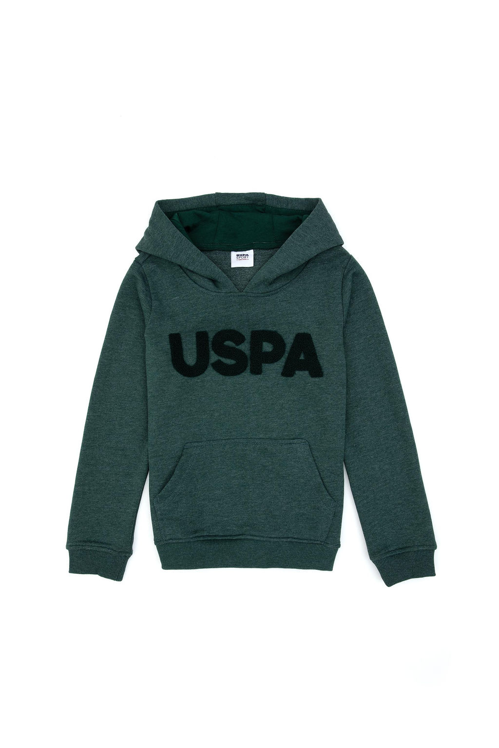 Erkek _ocuk Koyu Ye_il Basic Kap__onlu Sweatshirt Sepette S_rpriz _ndirim