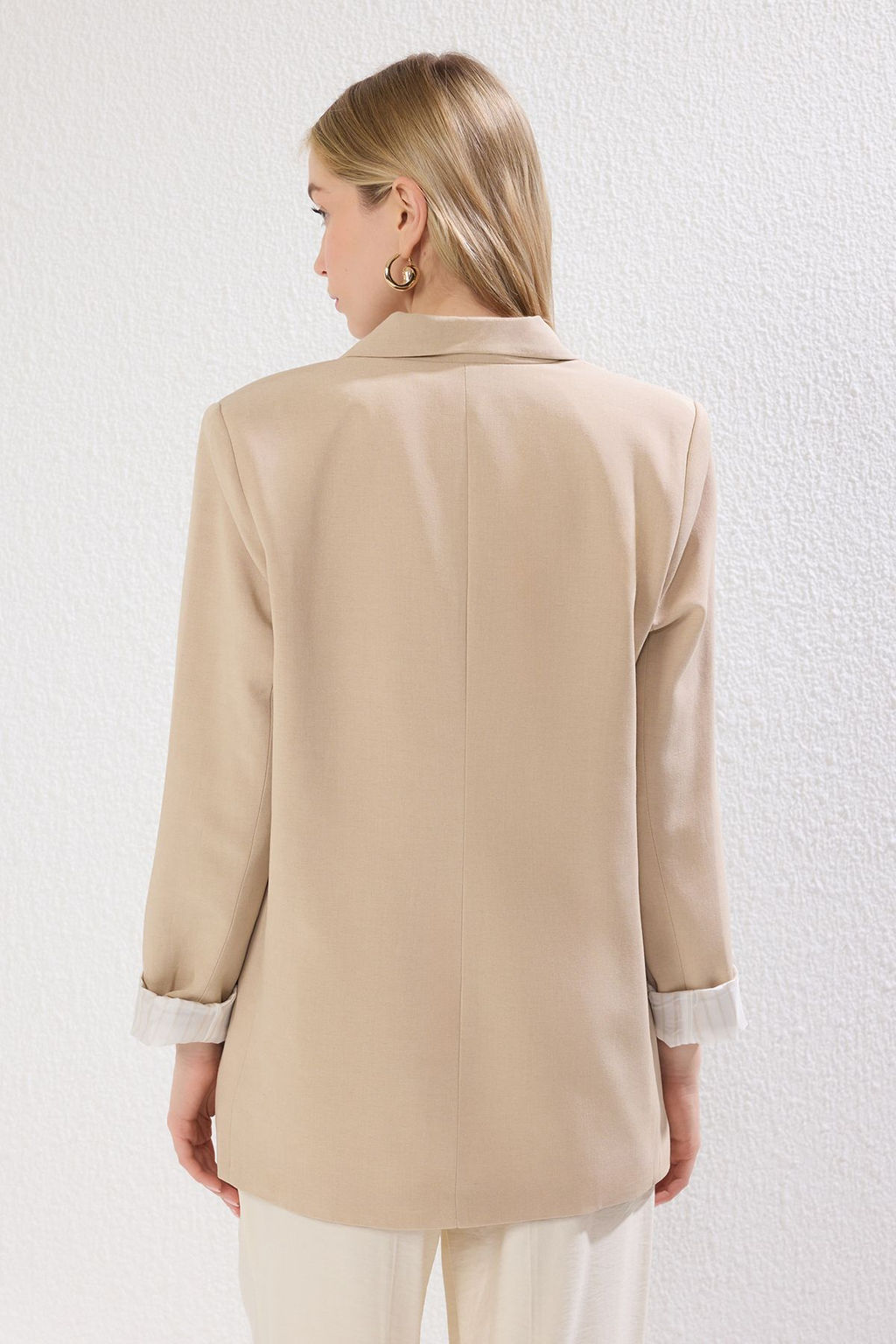 TRENDYOLMILLA Vizon Astar Detayl? Regular Blazer Ceket TWOSS25BC00029  фото 5