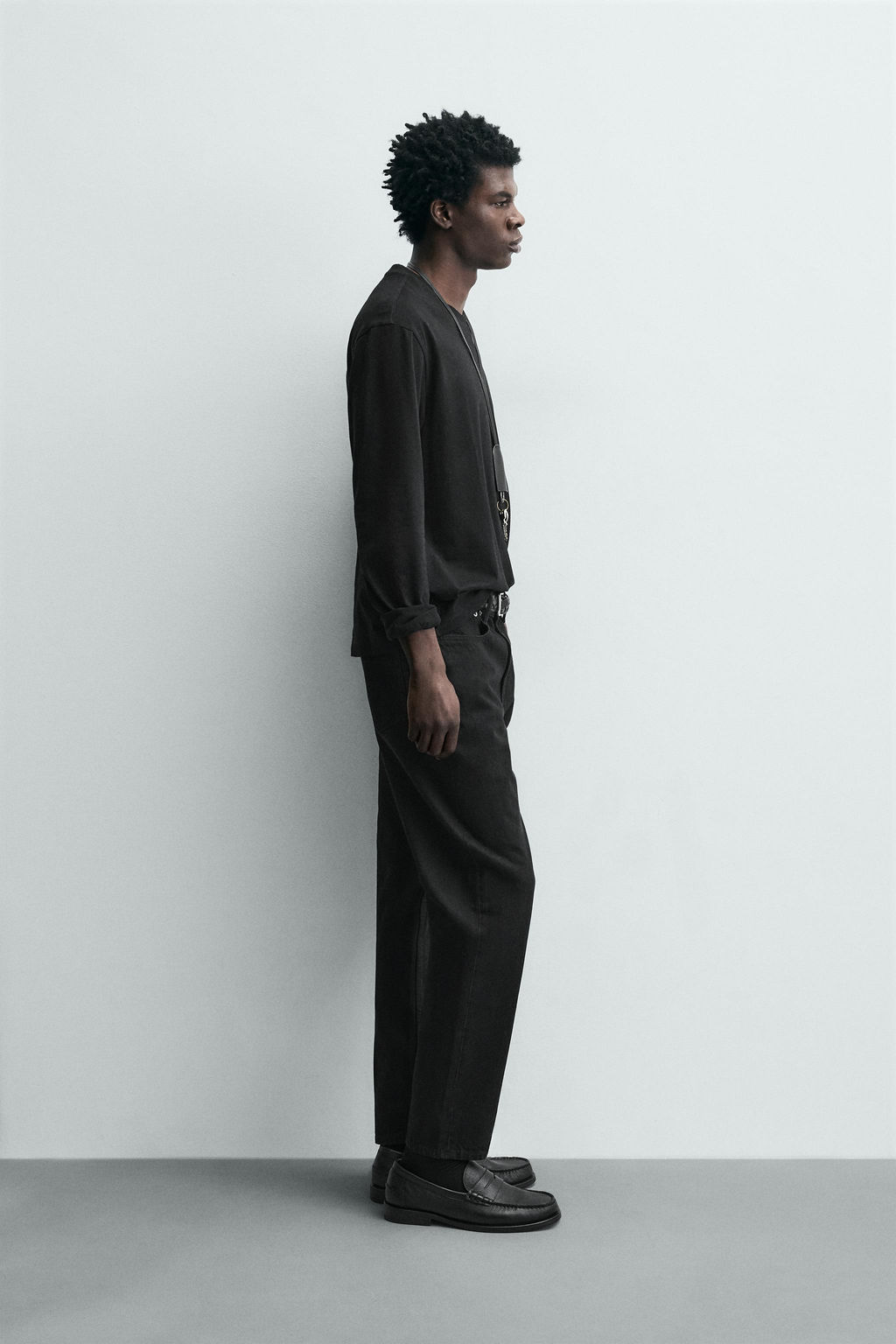 JEANS SLIM TAPERED FIT / Negro - Zara фото 4