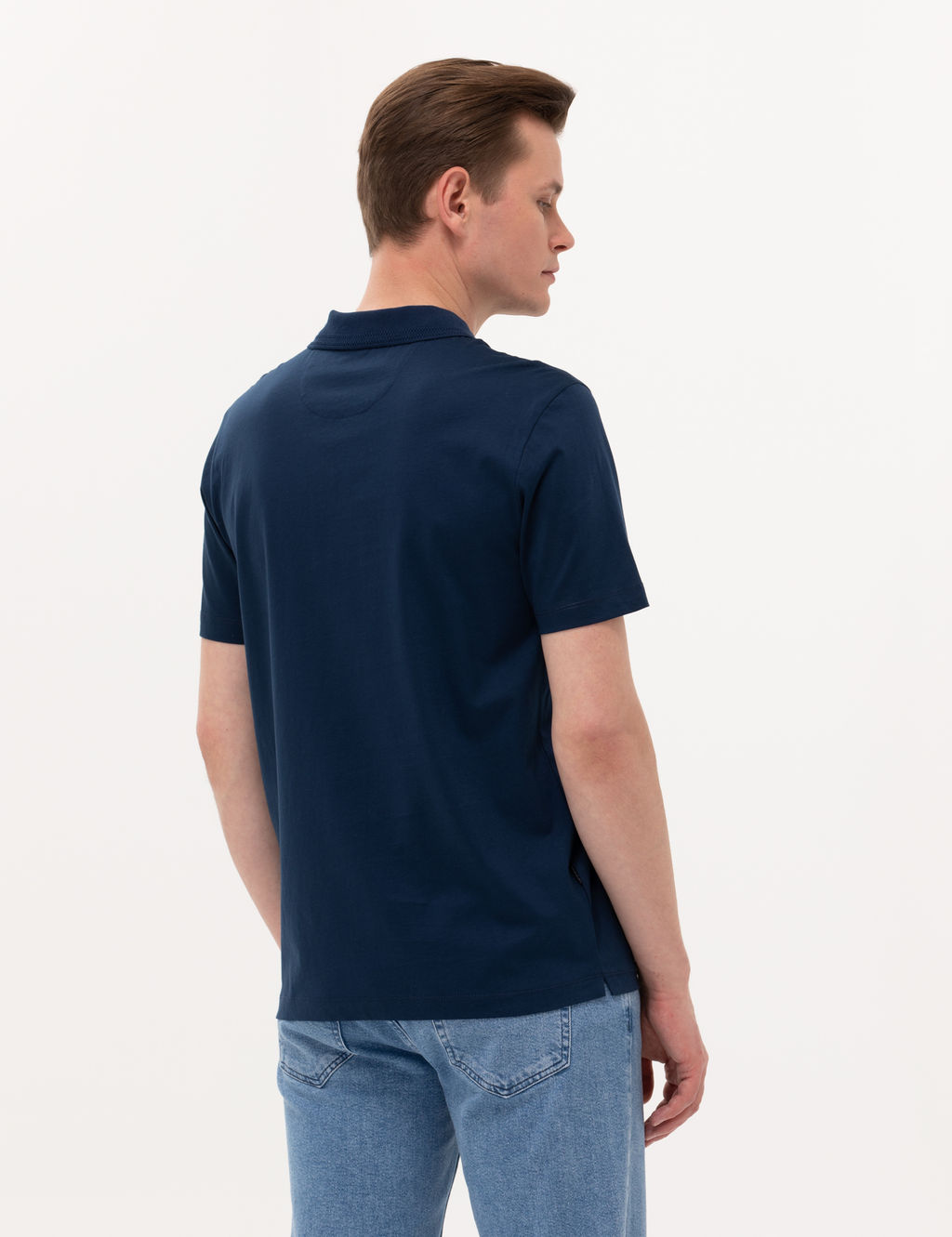 Lacivert Regular Fit Polo Yaka Merserize Ti__rt