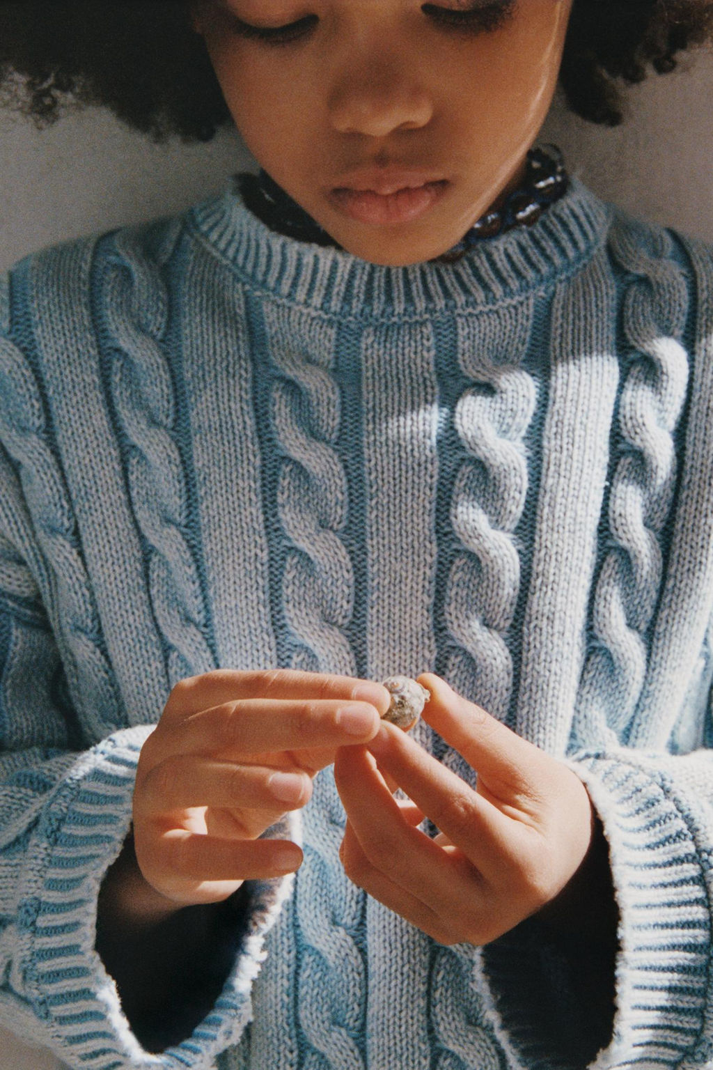 CABLE-KNIT ACID WASH JUMPER - Zara фото 6