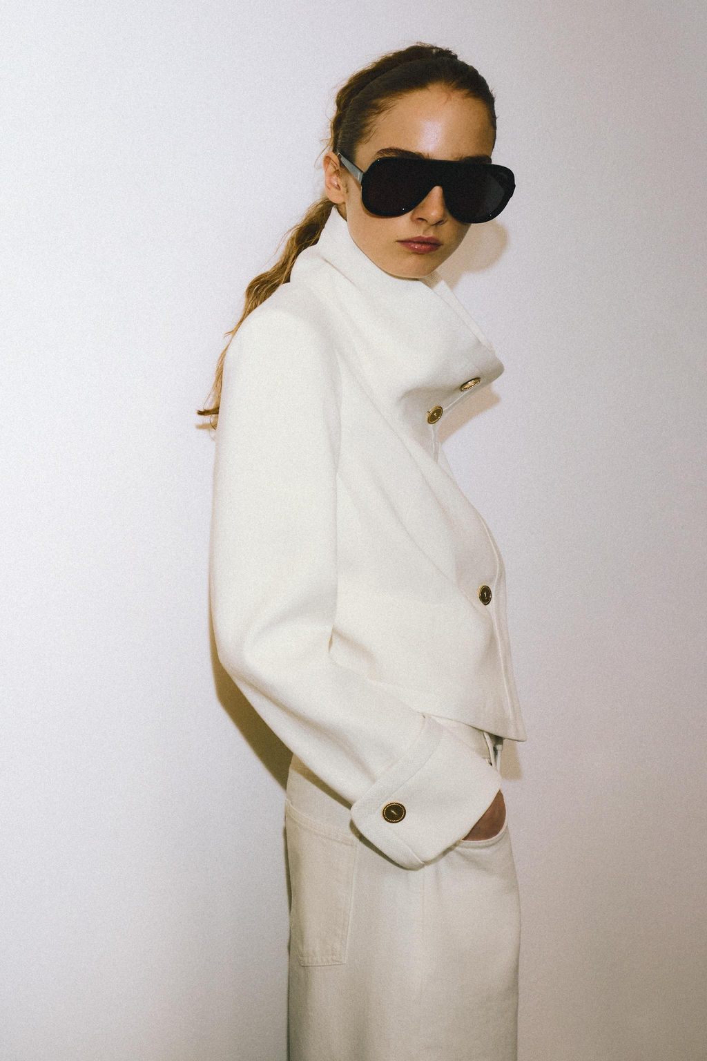 ZW COLLECTION CONTRAST CROPPED JACKET LIMITED EDITION - Zara фото 3