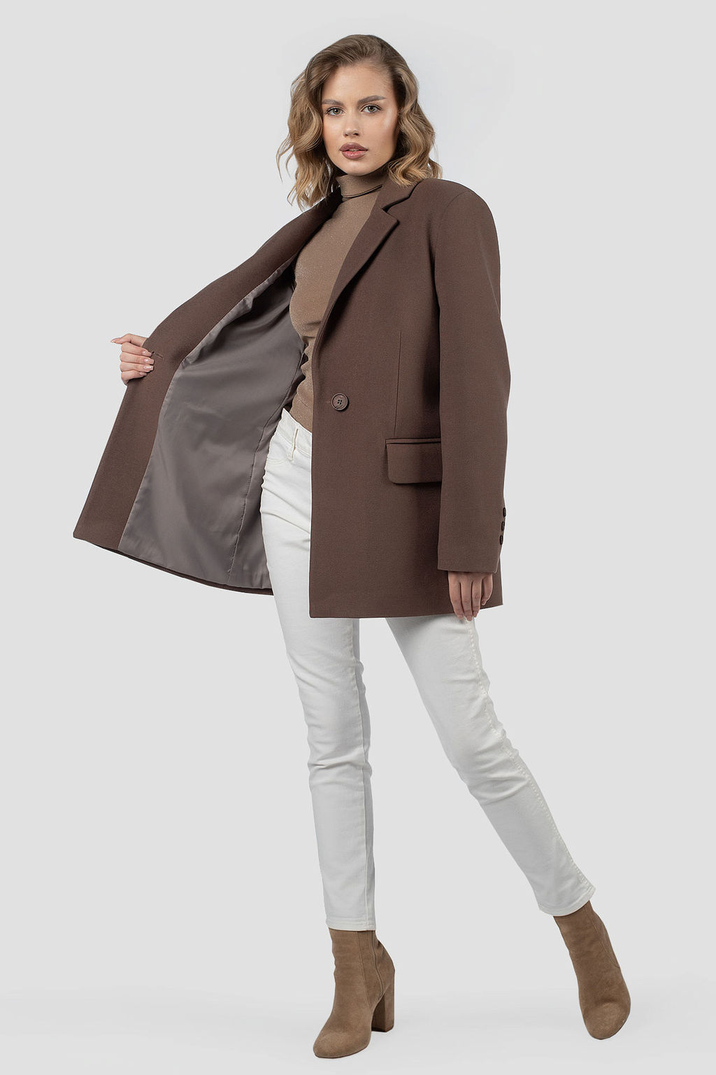 01-12219 Пальто женское демисезонное - El podio фото 7