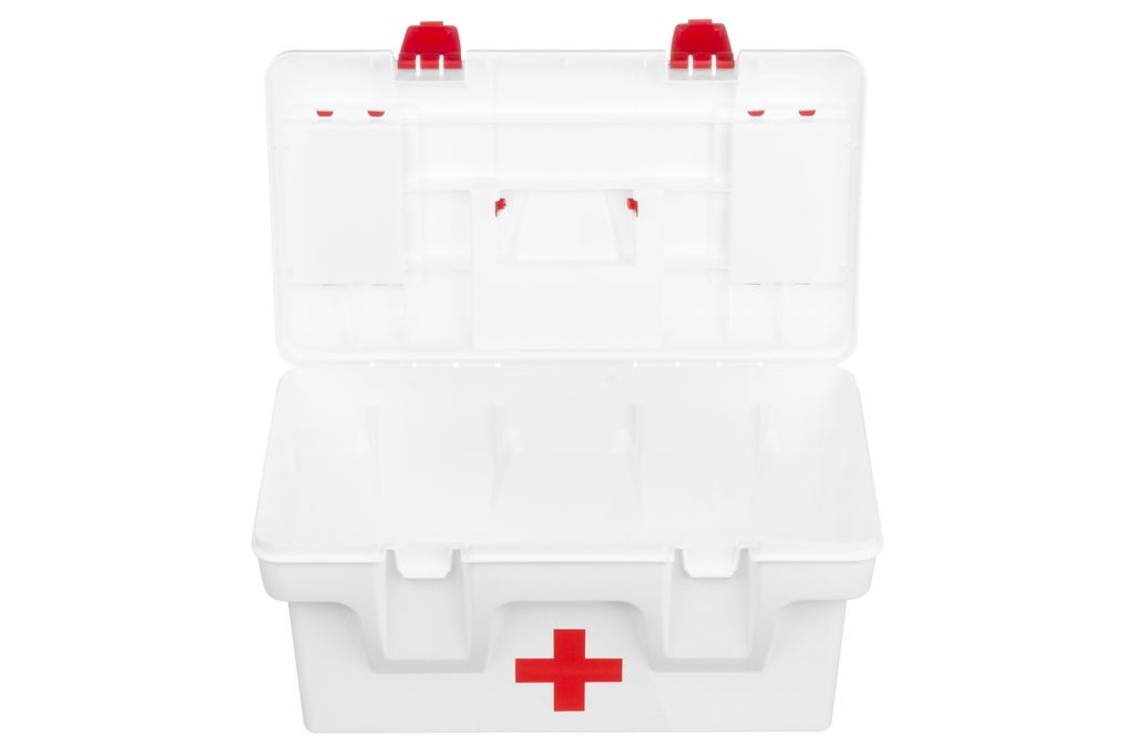 Ящик для медикаментов-аптечка 16 л 40,5*23,5*21 см Массимос крыш.с 2-мя защел.и 2-мя органай+вклад - Elan gallery фото 12