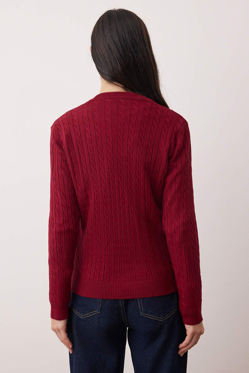 Ekru At Nak?sl? Sac Orgu Ince Triko Kazak TWOAW26KZ00122 - Trendyolmilla фото 12