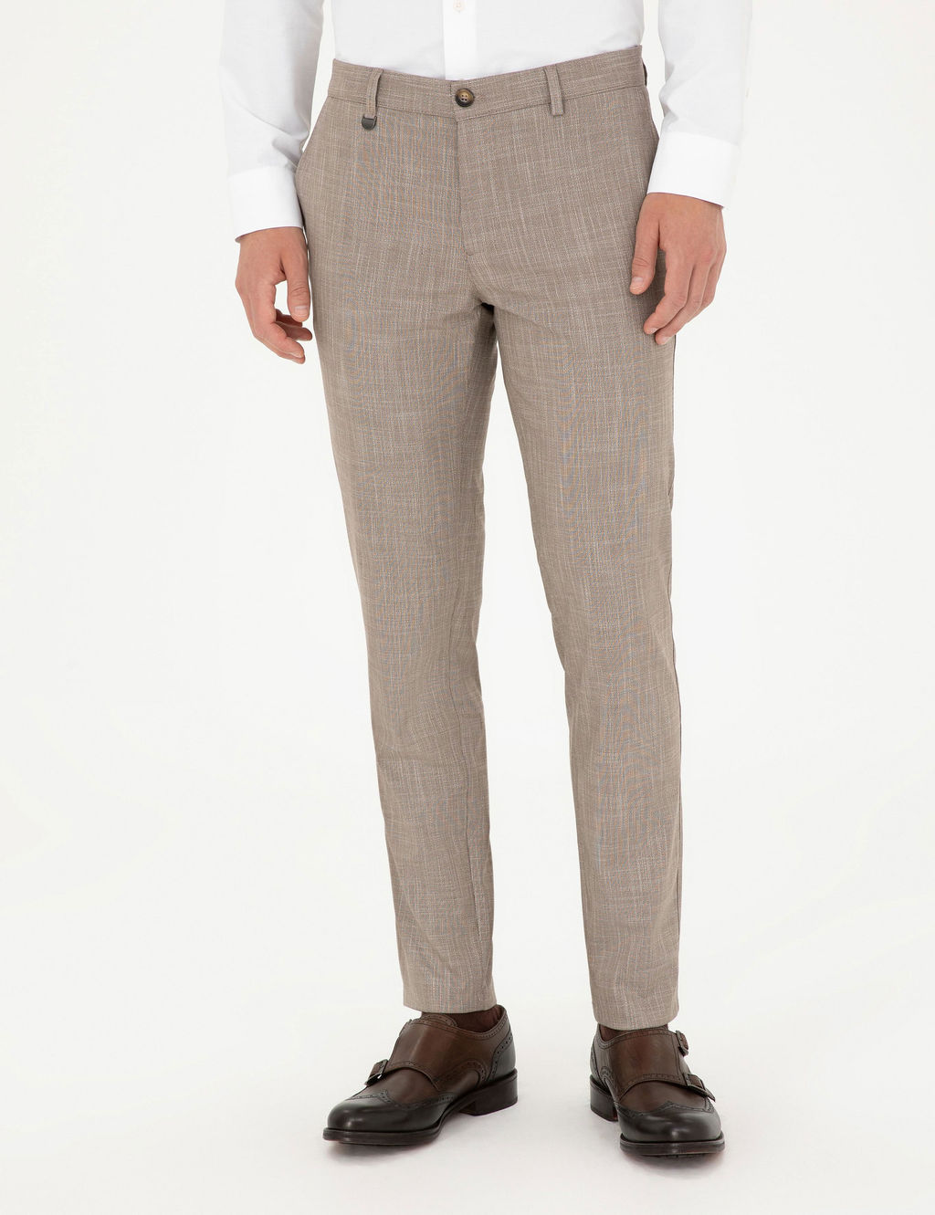 Bej Ex. Slim Fit Kuma_ Pantolon - Pierre cardin фото 2