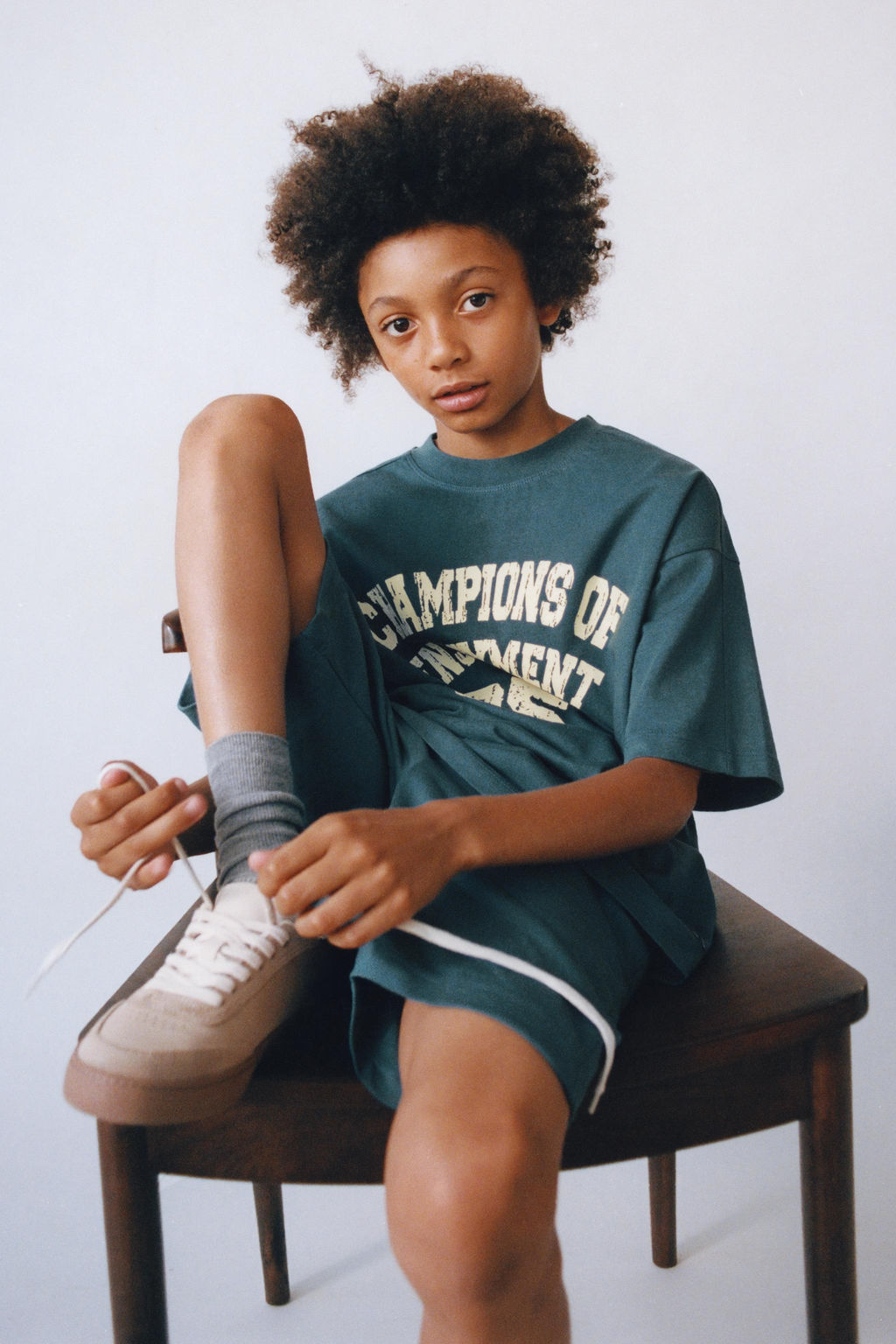 SLOGAN PRINT T-SHIRT AND BERMUDA SHORTS SET - Zara фото 9