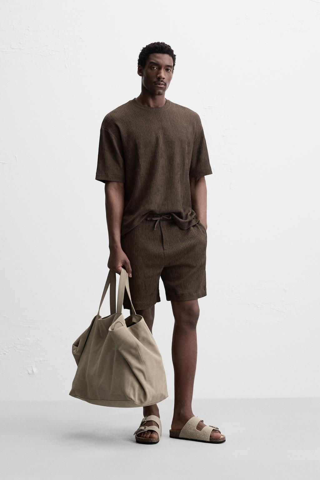RELAXED FIT JACQUARD BERMUDA SHORTS - Zara фото 25