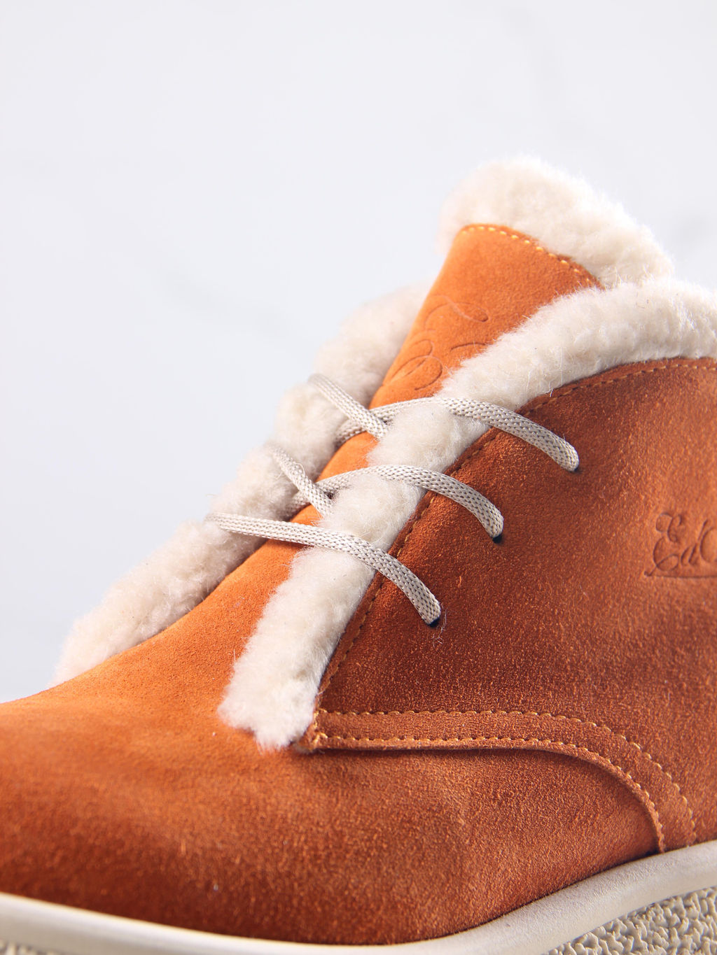 Ботинки 308.агатаw.Мандарин замша з/шерсть