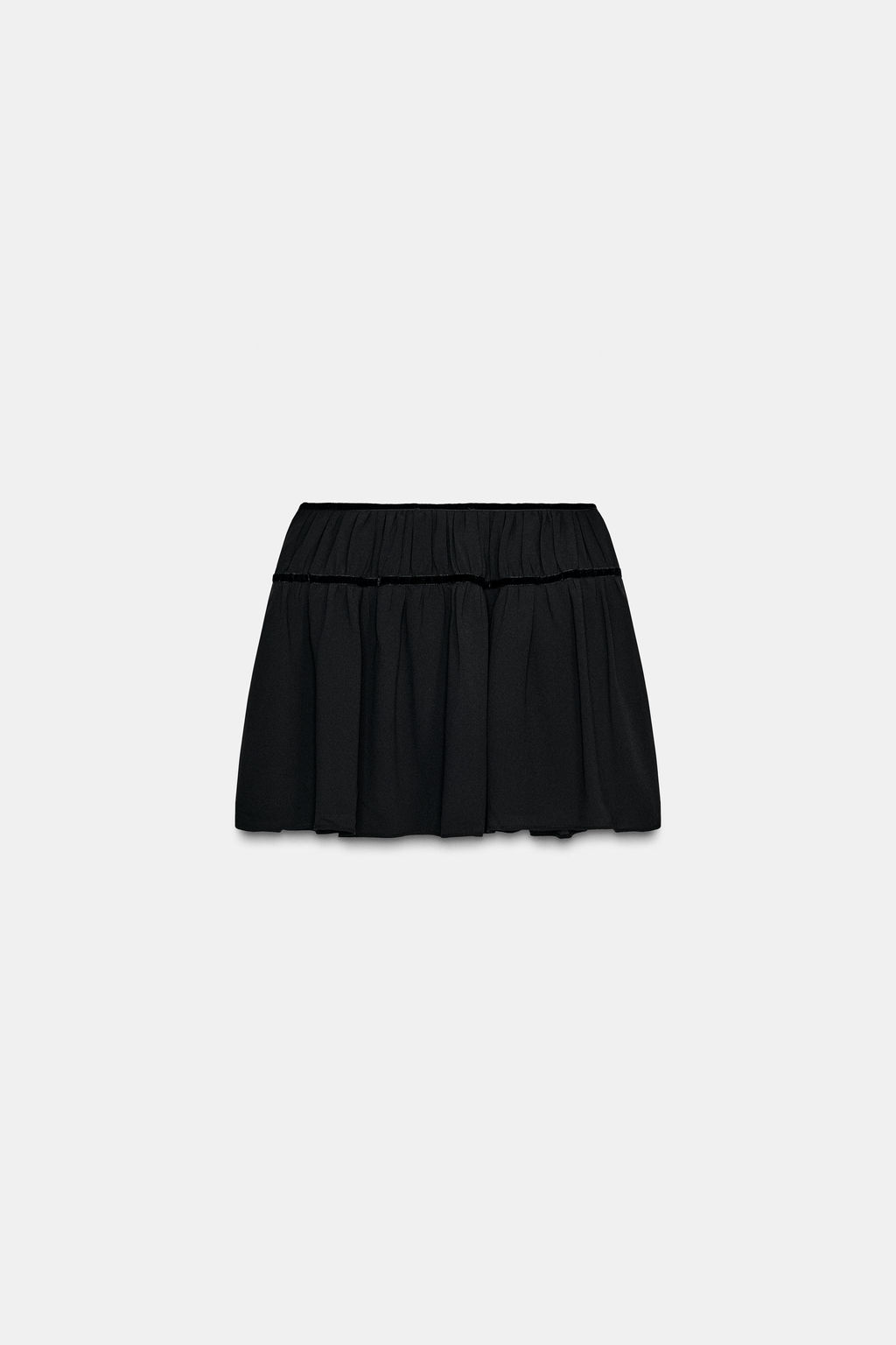 GEORGETTE MINI SKIRT WITH VELVET BOWS - Zara фото 6