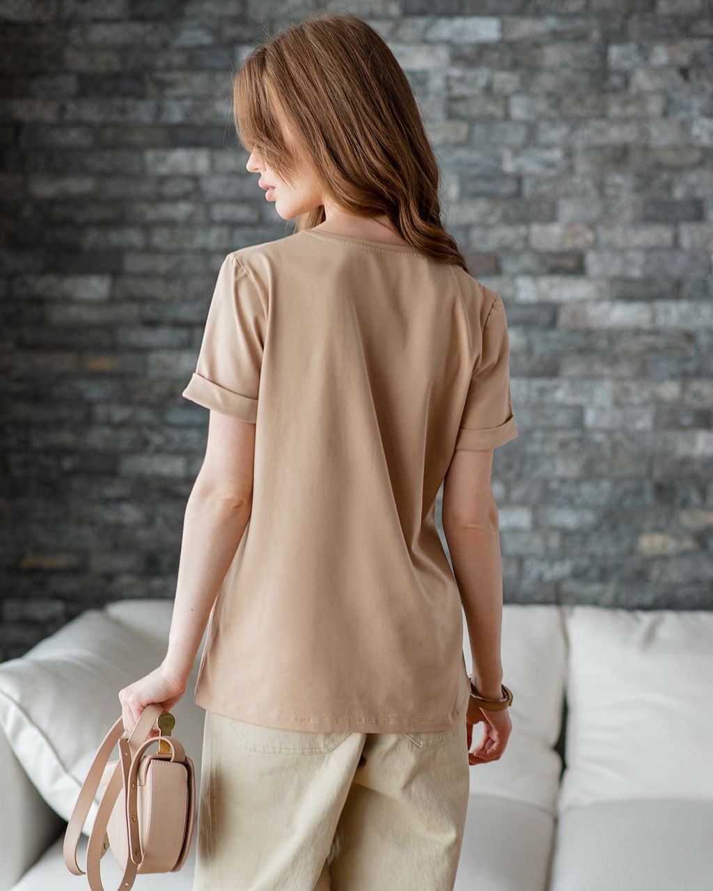 Футболка с шёлковой вставкой FSK109 * - Sahar art lab фото 6