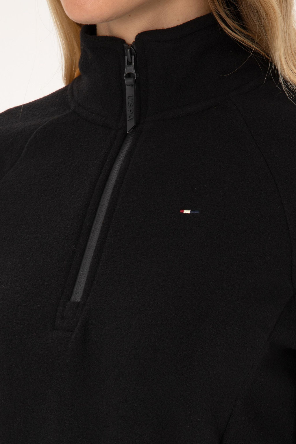 Kad_n Siyah Fermuarl_ Dik Yaka Polar Sweatshirt - U.s. polo assn фото 7