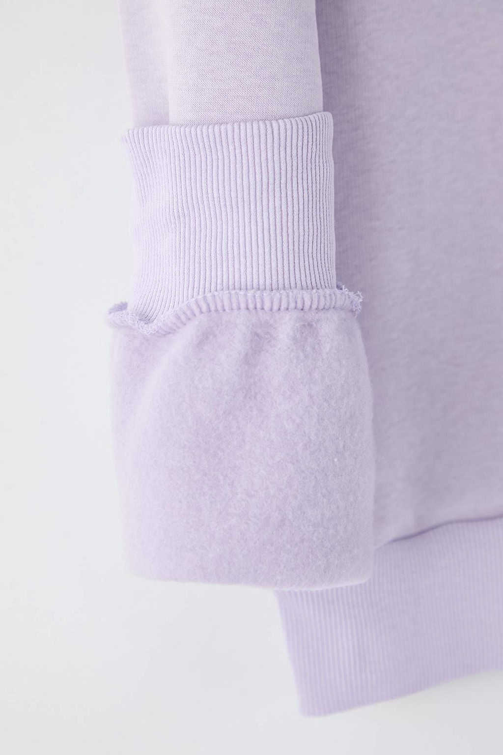 Teen Lila Kopek Nak?sl? Regular/Normal Kal?p Kal?n Ici Polarl? Orme Sweatshirt TWOAW26SW00185 - Trendyolmilla фото 2