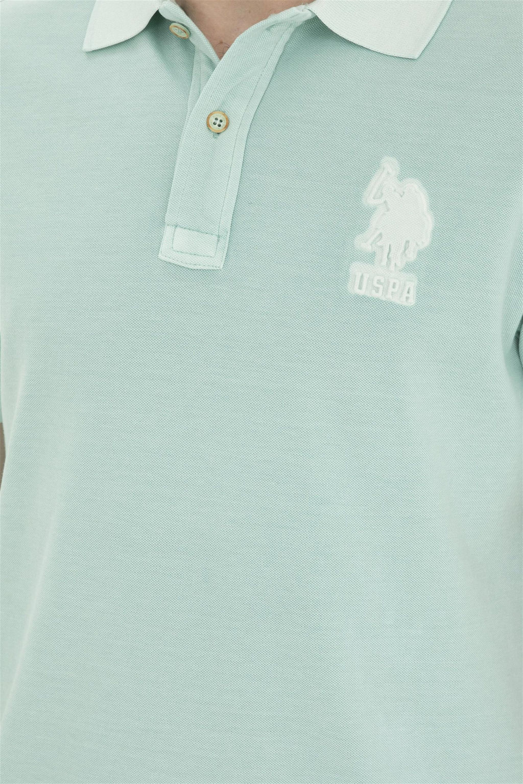 Мужская базовая футболка цвета водного зеленого цвета - U.s. polo assn фото 7