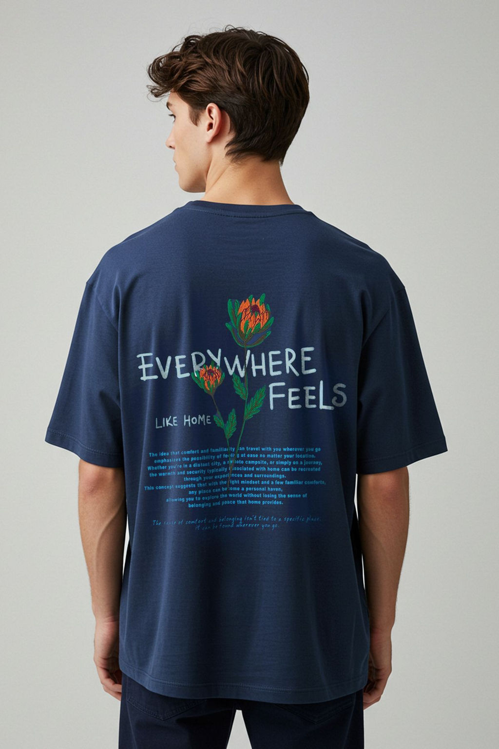 TRENDYOL MAN Beyaz Oversize/Genis Kesim Cicek Nak?sl? %100 Pamuk T-Shirt TMNSS25TS00026 - Trendyolmilla фото 9