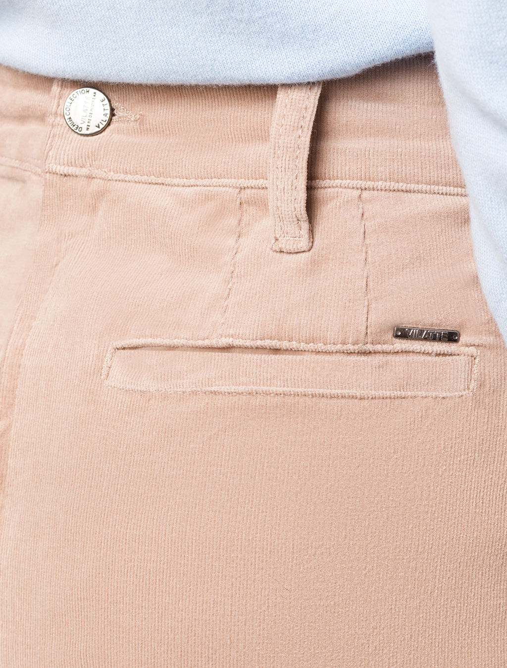 VILATTE / Юбка-карандаш из эластичного микро-вельвета  фото 2