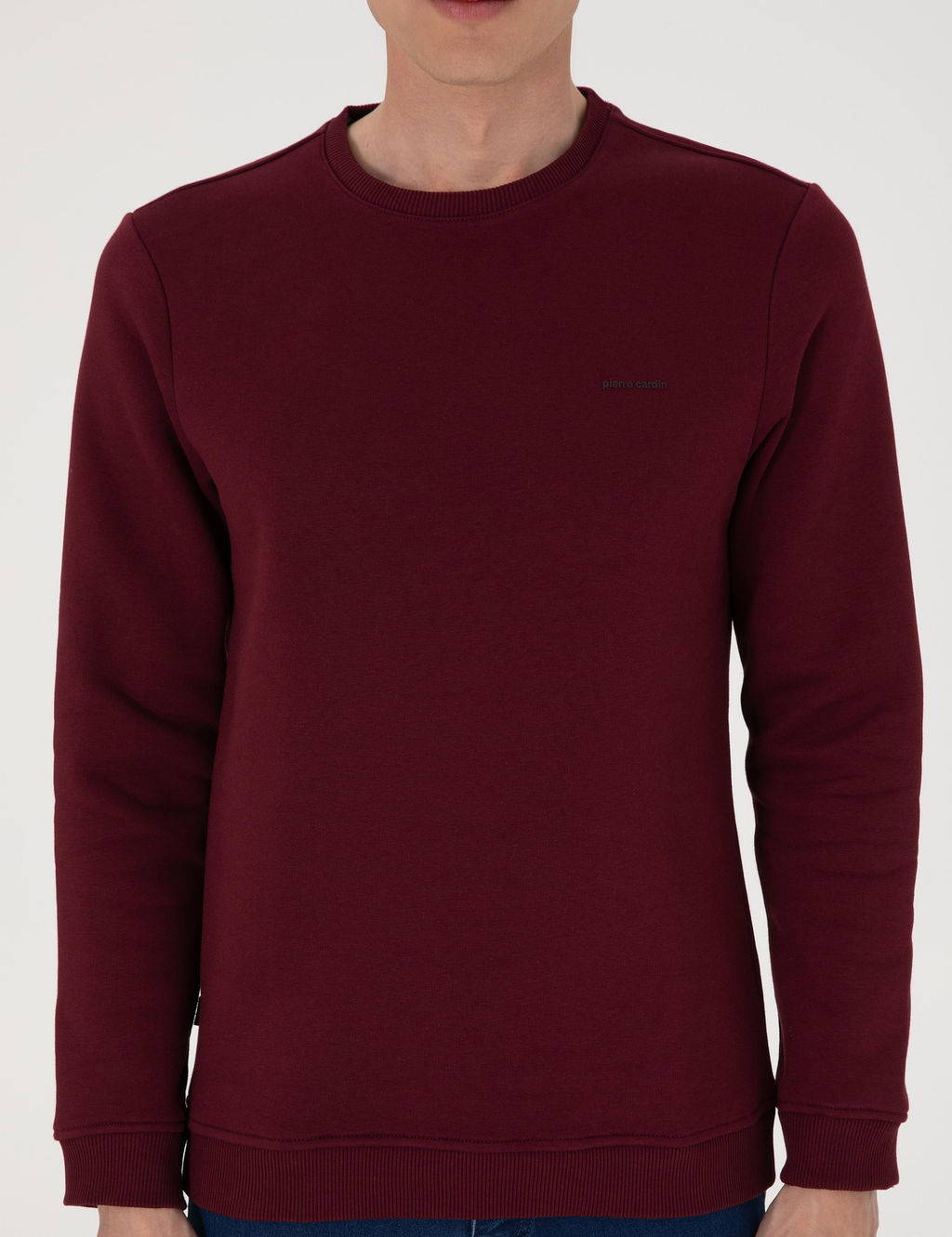 Bordo 3 _plik Regular Fit __i Polarl_ Bisiklet Yaka Basic Sweatshirt - Pierre cardin фото 6
