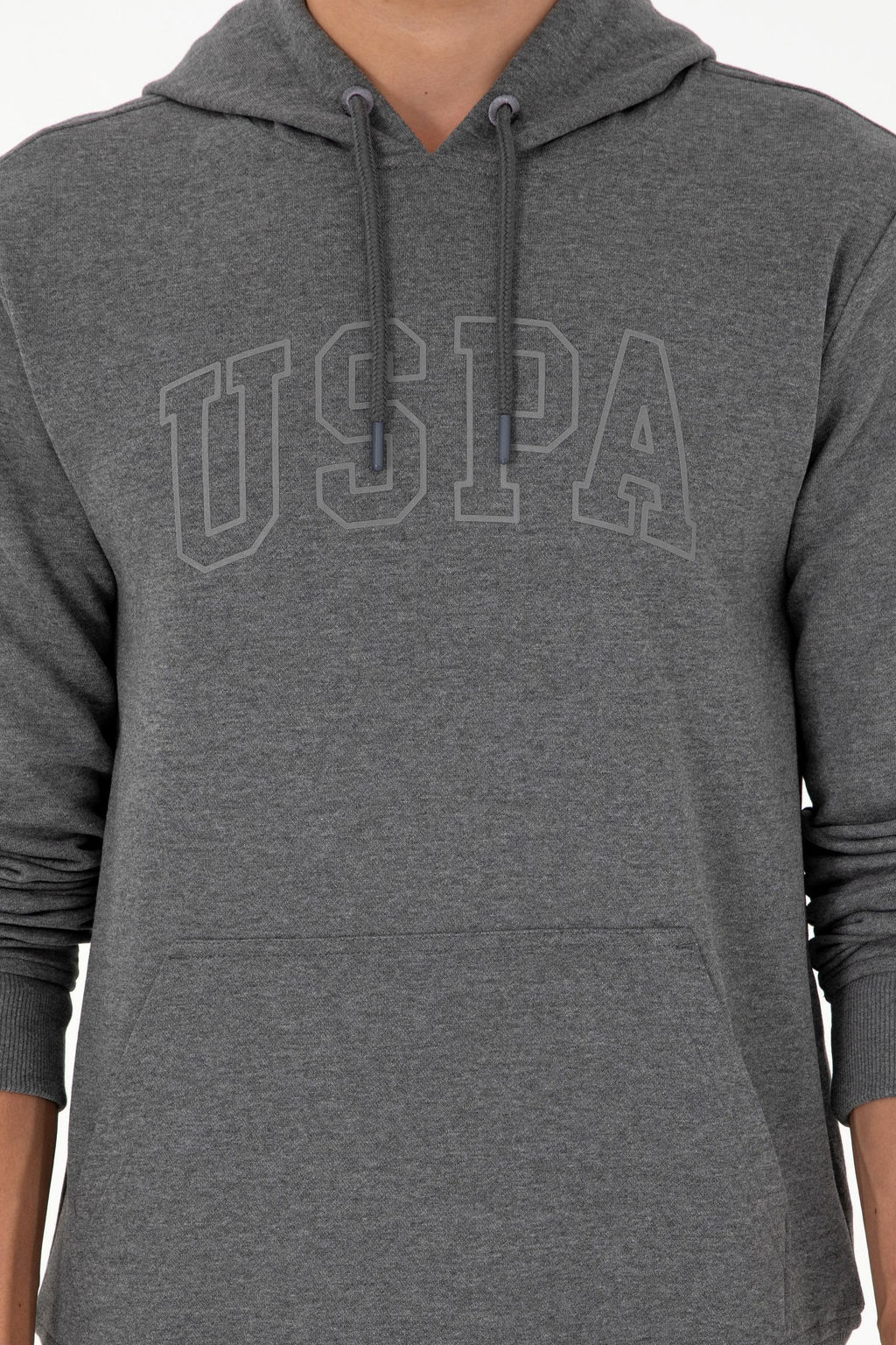 Мужской базовый свитшот антрацитовый меланж Неожиданная скидка в корзине - U.s. polo assn фото 6