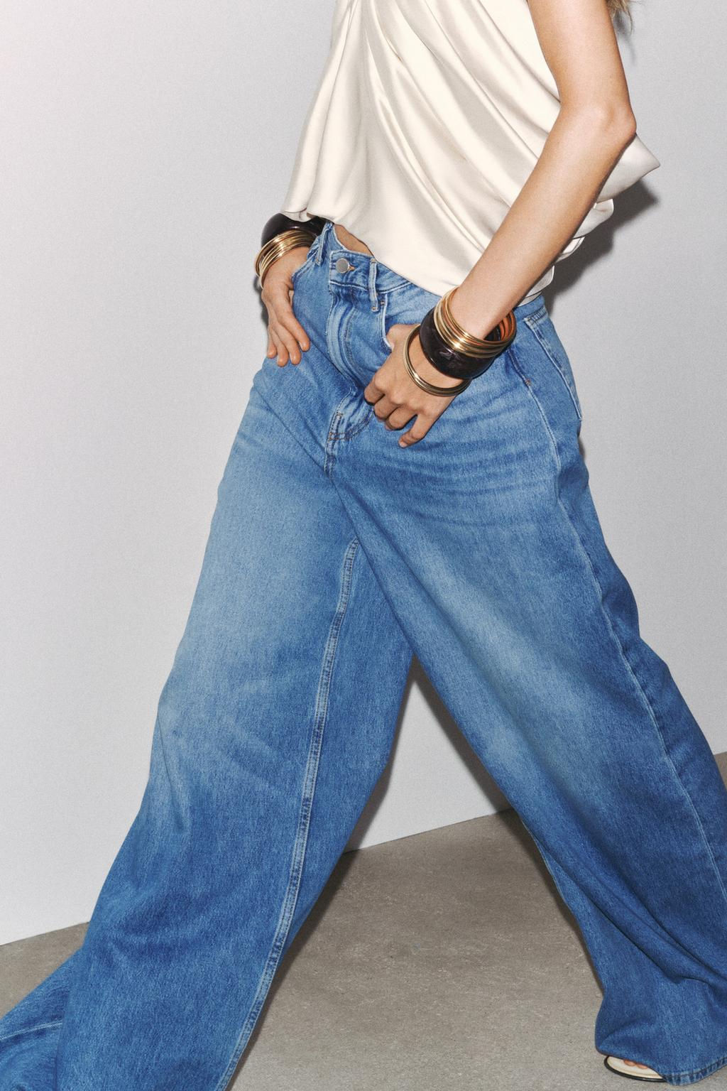 ZW COLLECTION HIGH-WAIST PALAZZO JEANS - Zara фото 30