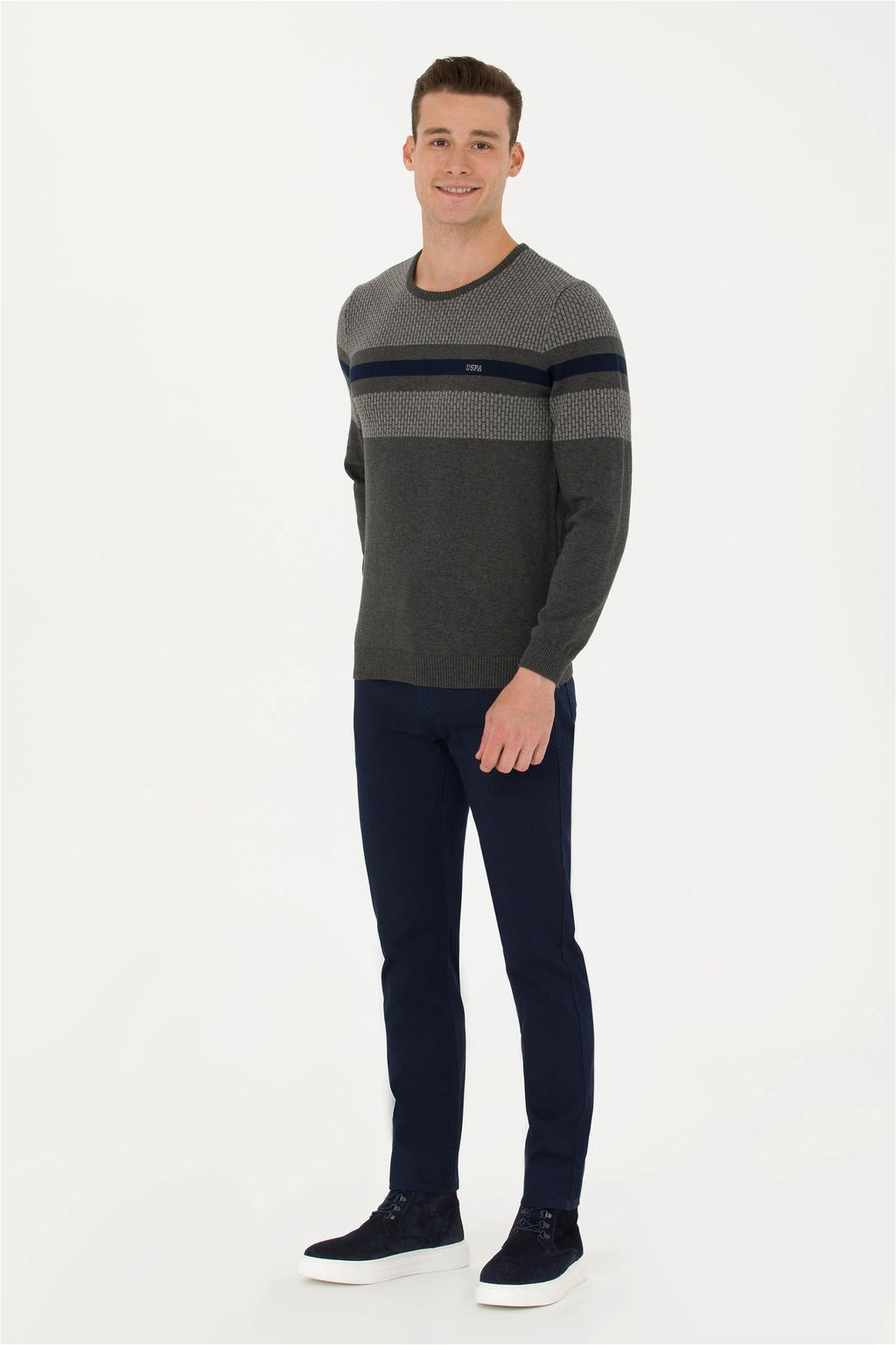 U. S. Polo Assn / Мужские темно-синие брюки из плотной ткани