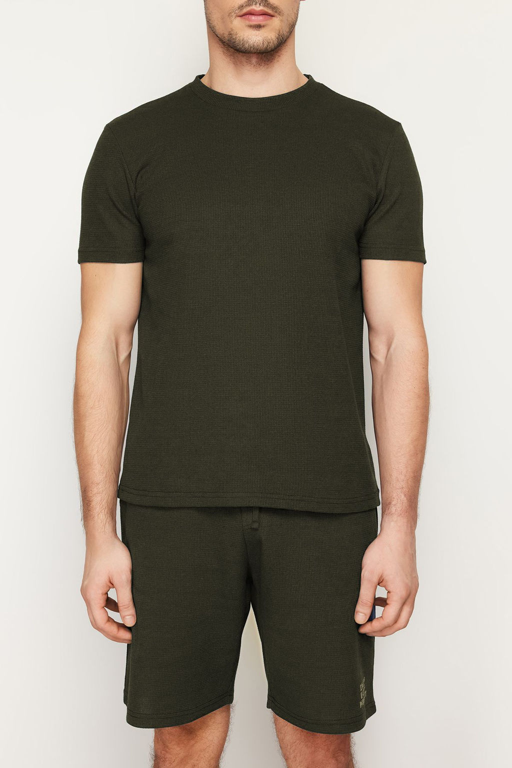 TRENDYOL MAN Mavi Regular Fit Waffle Sortlu Pijama Tak?m? TMNSS23PT00032 - Trendyolmilla фото 71
