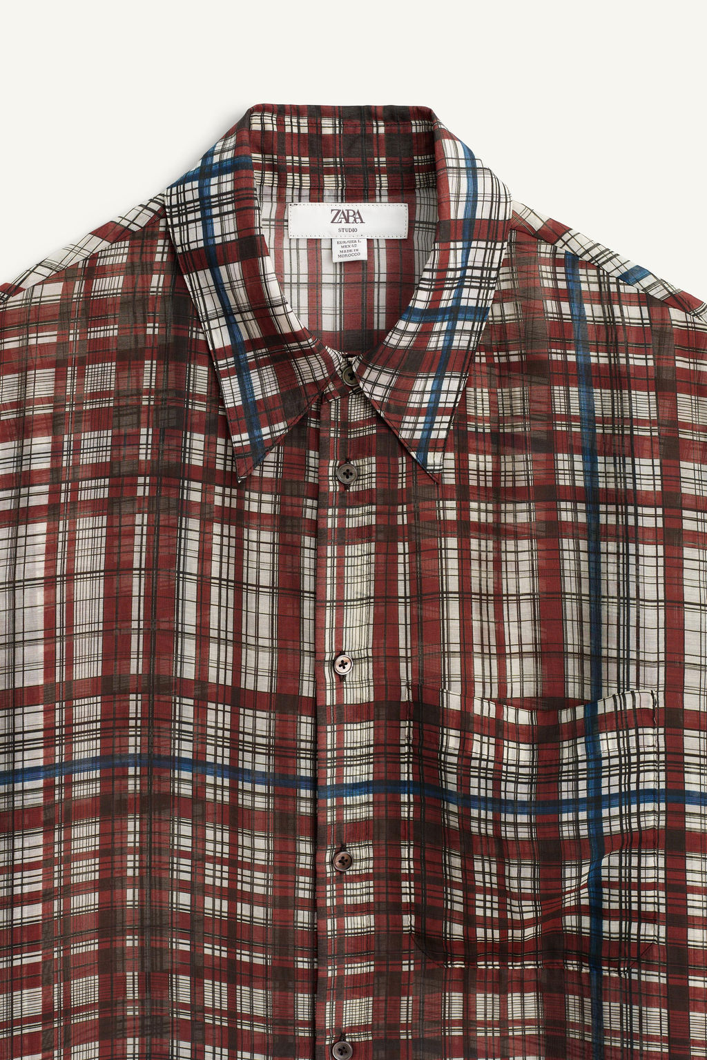 LIMITED EDITION FLOWING CHECK SHIRT - Zara фото 8