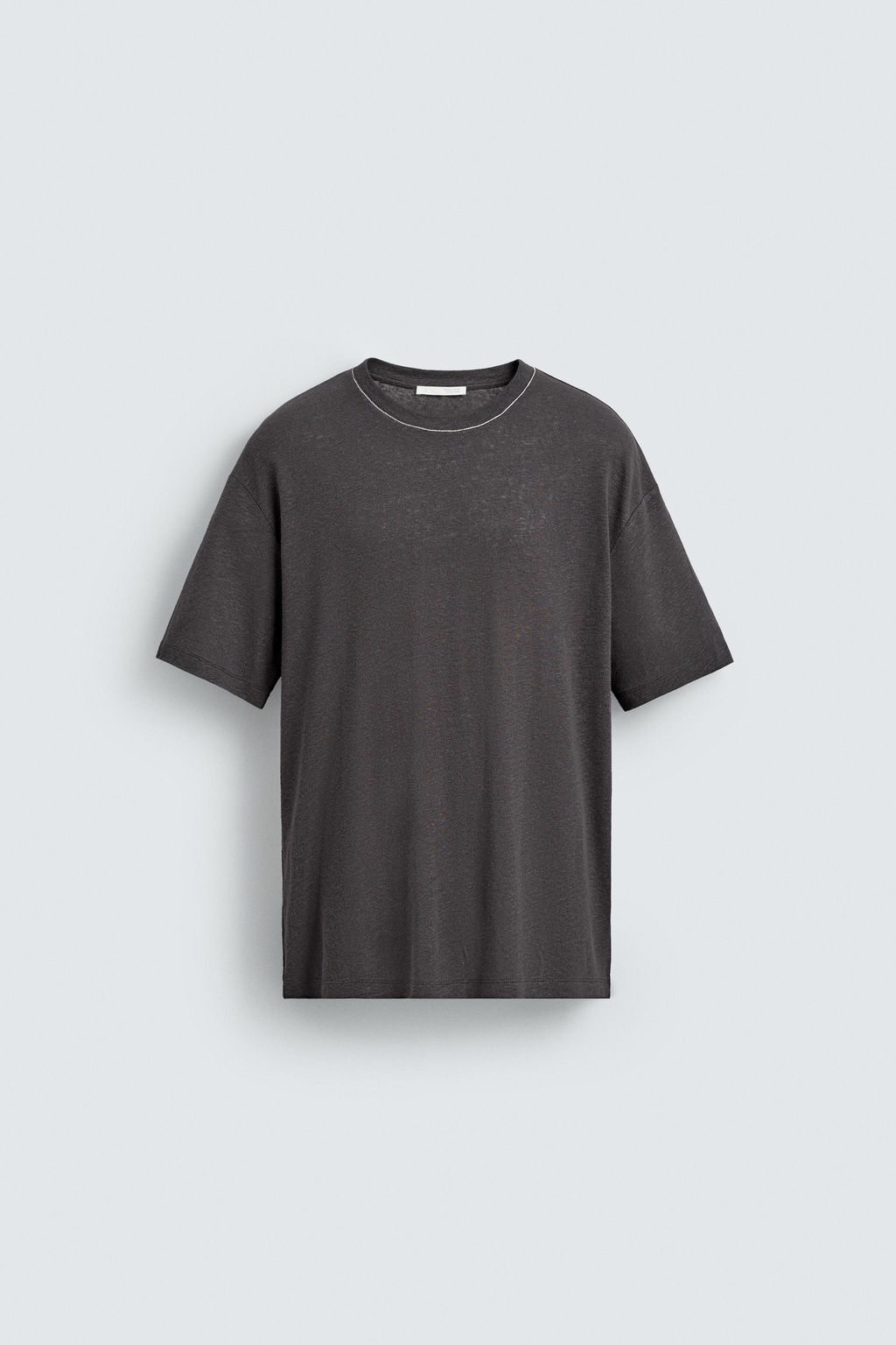 CAMISA PA?UELO ESTRUCTURA 100% LINO / Berenjena oscuro