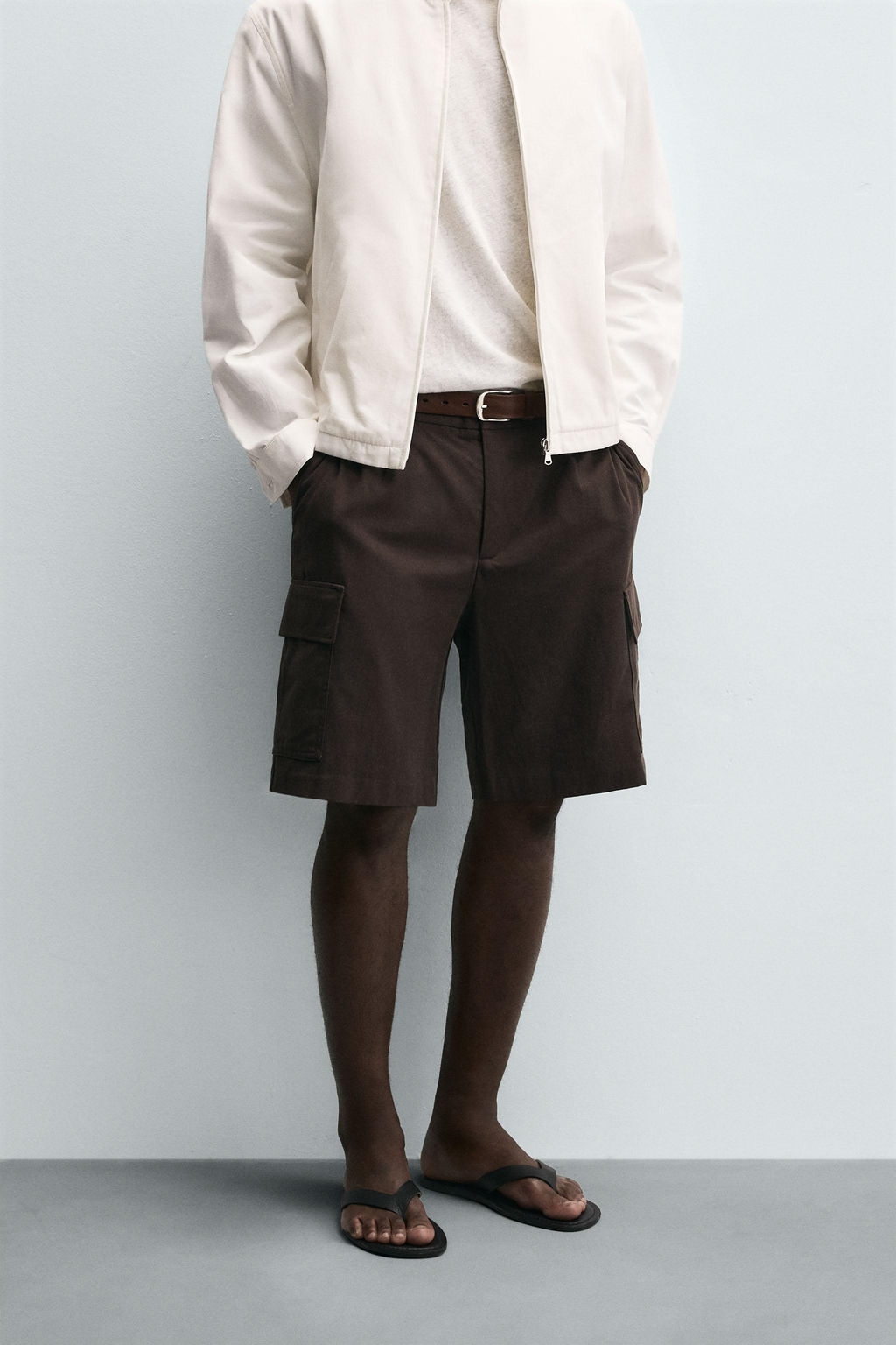 LYOCELL-COTTON CARGO BERMUDA SHORTS - Zara фото 2