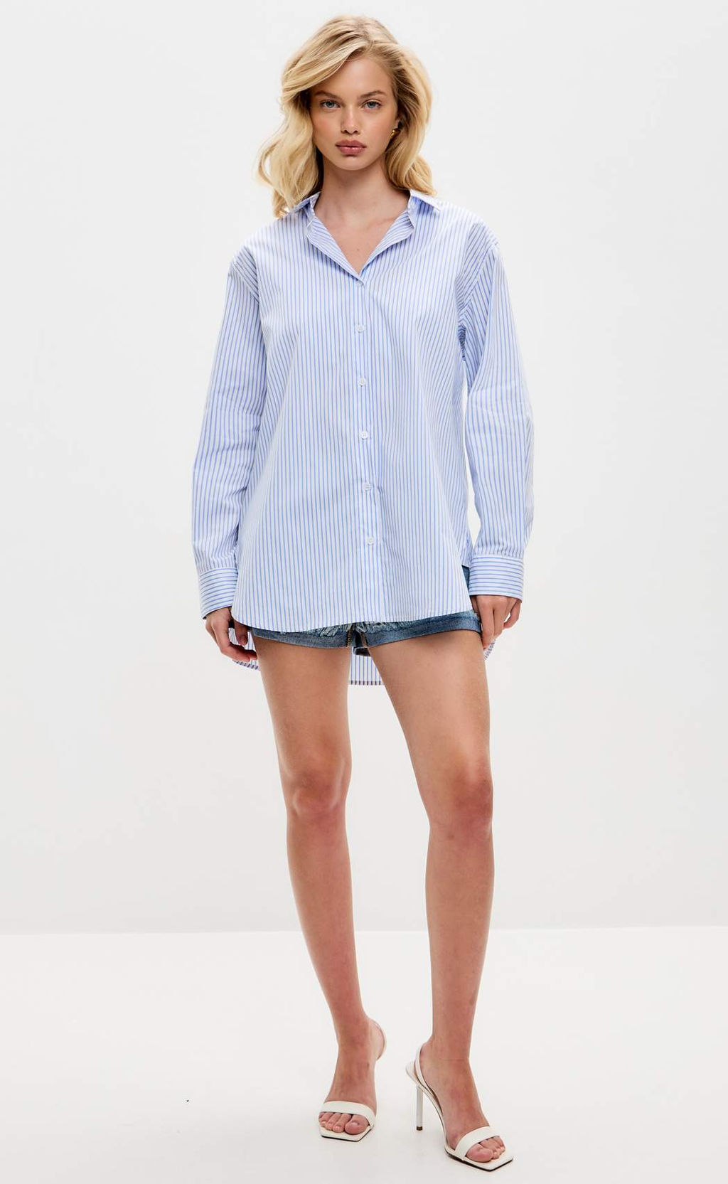 Рубашка женская Fine Joyce F512-1103 из хлопка комбинированная  фото 5