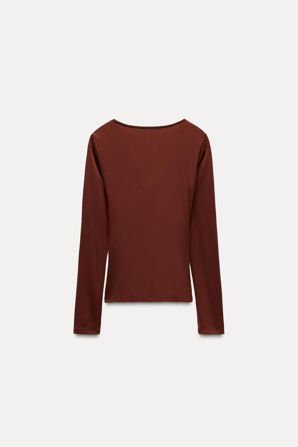 DRAPED TOP - Zara фото 8