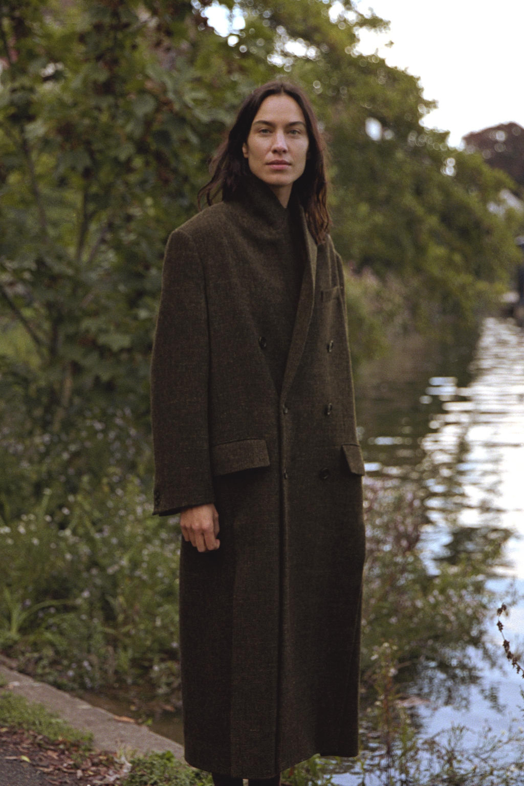 WOOL BLEND COAT WITH VENTS ZW COLLECTION