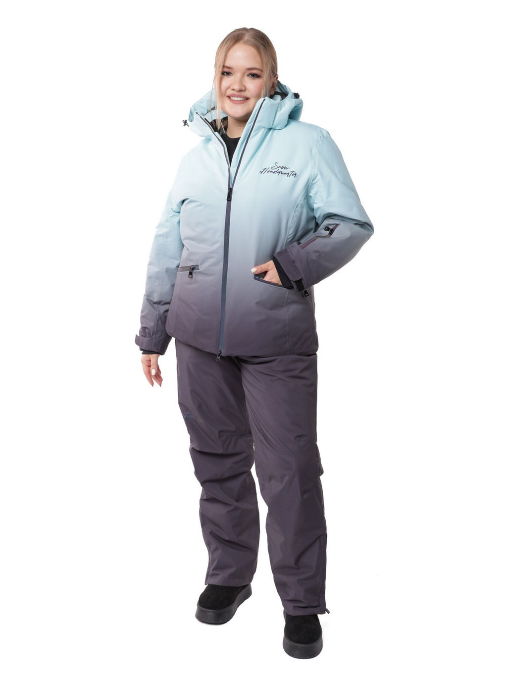 Костюм VKB-0551 Малиново-серый - Snow headquarter фото 11