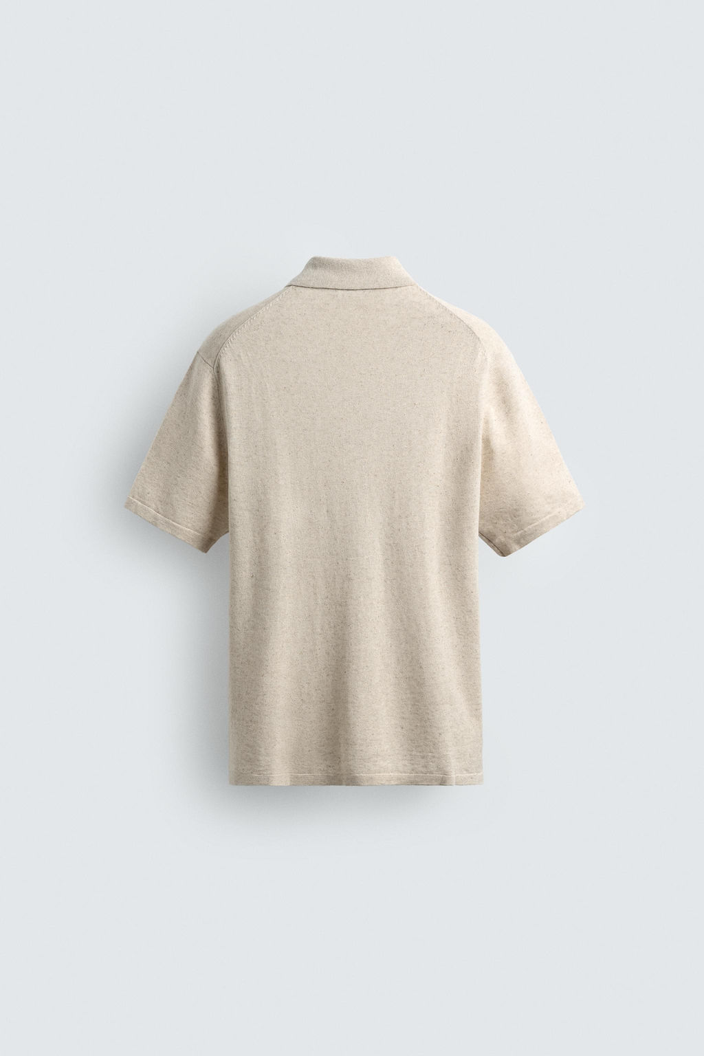 CAMISA PUNTO ALGOD?N - LINO / tostado - Zara фото 8