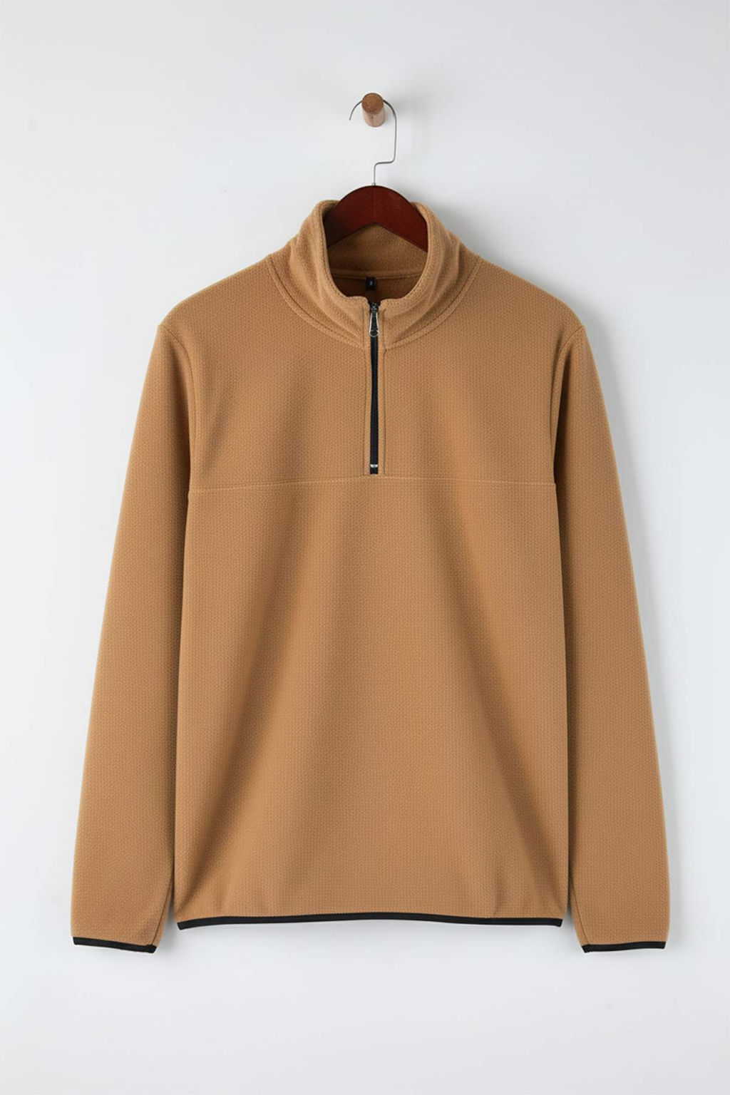 Camel Regular/Normal Kesim Dik Yaka Fermuarl? Dikis Detayl? Polar Sweatshirt TMNAW26SW00036