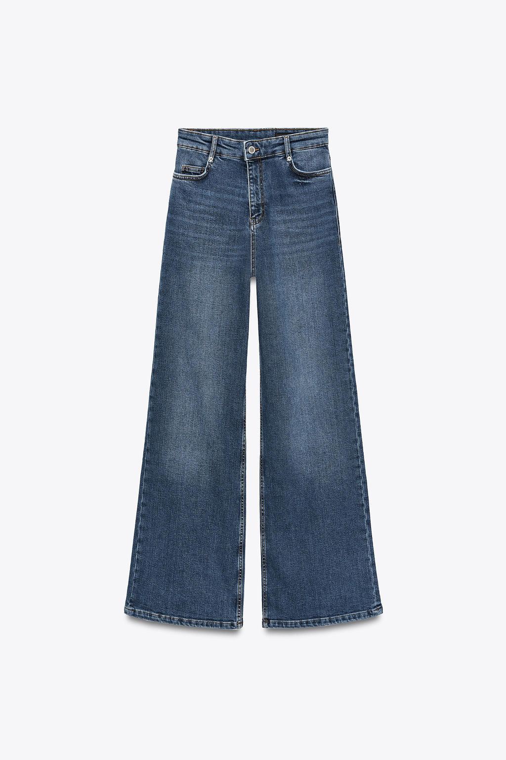 ZW COLLECTION HIGH-WAIST WIDE-LEG JEANS - Zara фото 6