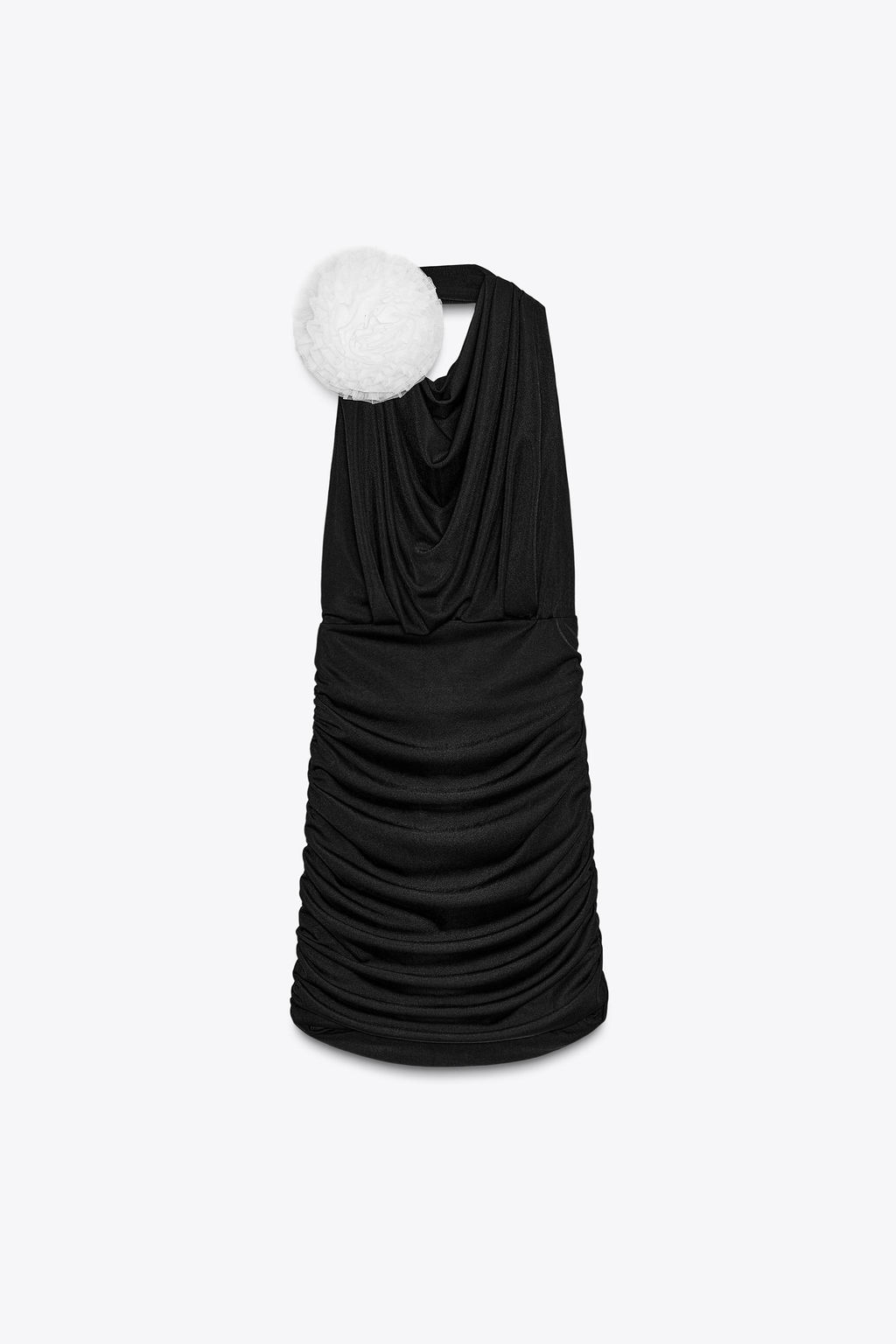 HALTER NECK SHORT DRESS WITH APPLIQU_ FLOWER - Zara фото 5
