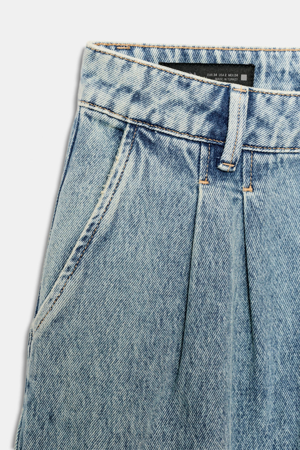 JEANS Z1975 WIDE LEG PINZAS / Azul claro - Zara фото 9