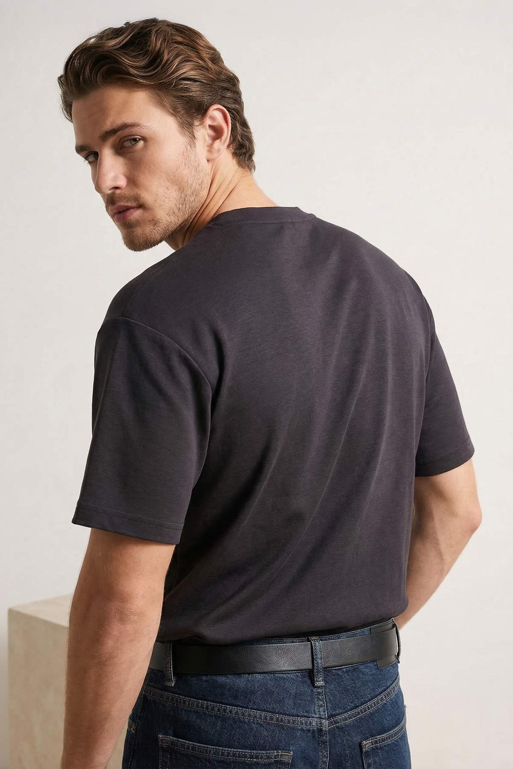 Indigo Wardrobe Essentials Dusuk Omuz Regular Fit Yumusak Tuse Modal T-Shirt TMNSS26TS00007 - Trendyolmilla фото 10