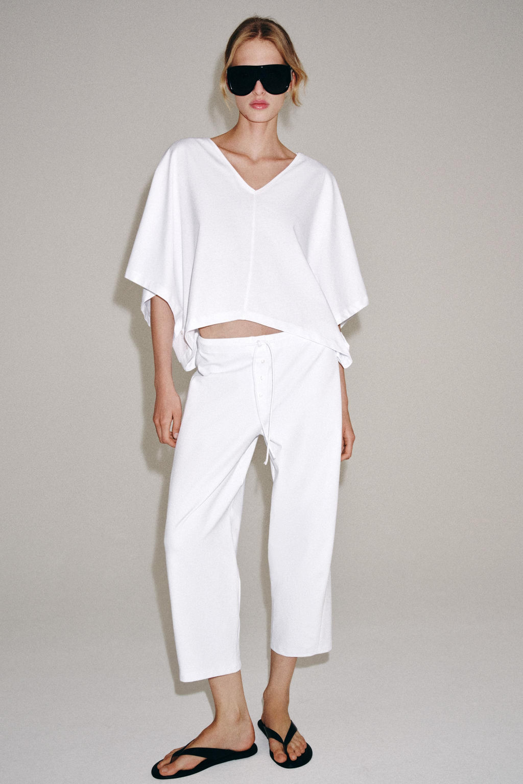 PANTAL?N CARROT INTERLOCK / Blanco - Zara фото 4