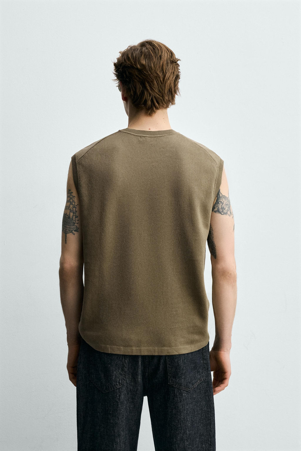 CHALECO PUNTO ESTRUCTURA / Oliva - Zara фото 3