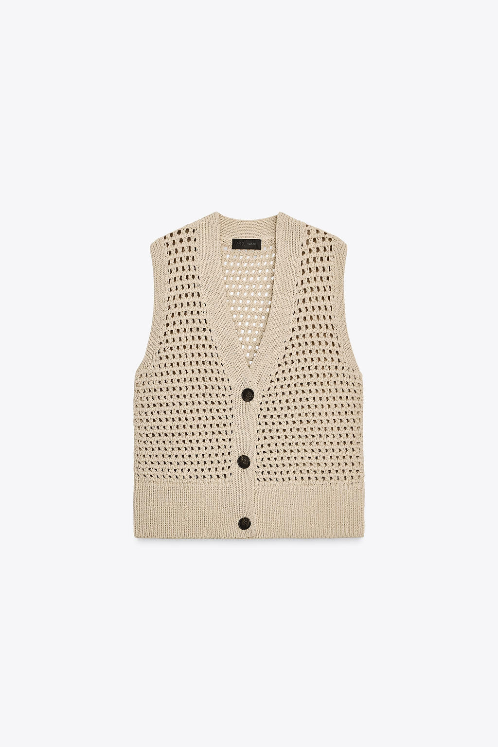 OPEN KNIT WAISTCOAT - Zara фото 6