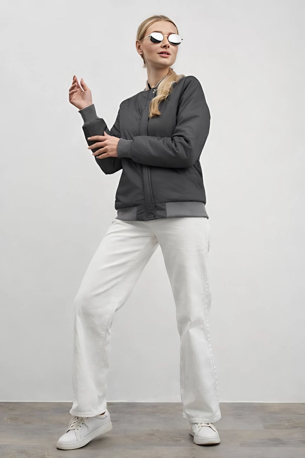 Бомбер женский демисезонный HN-4 голубой - Yollochka фото 5