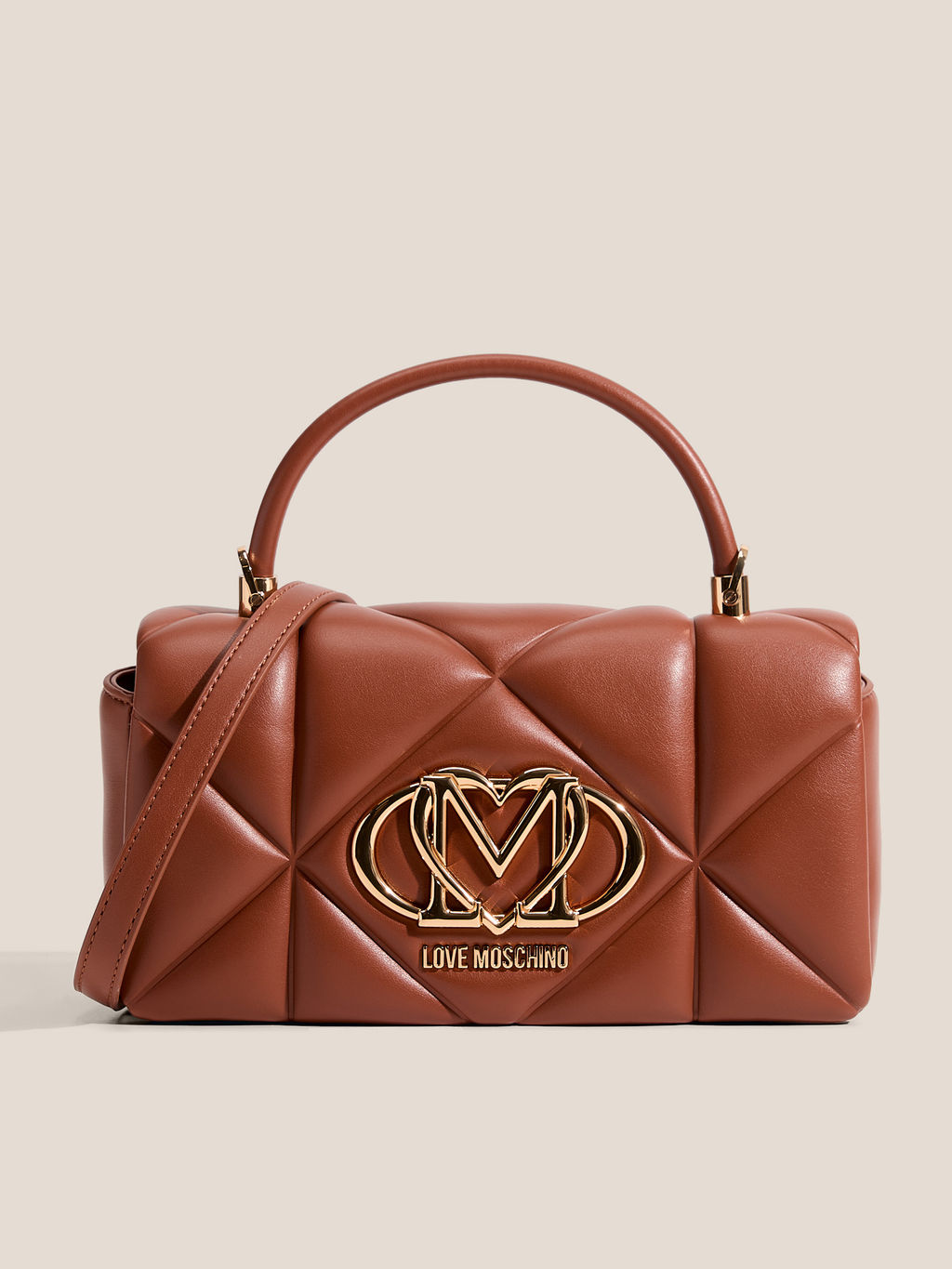 Женская сумка с ручкой LOVE MOSCHINO EMBOSSED Q Артикул 4561082, коричневый